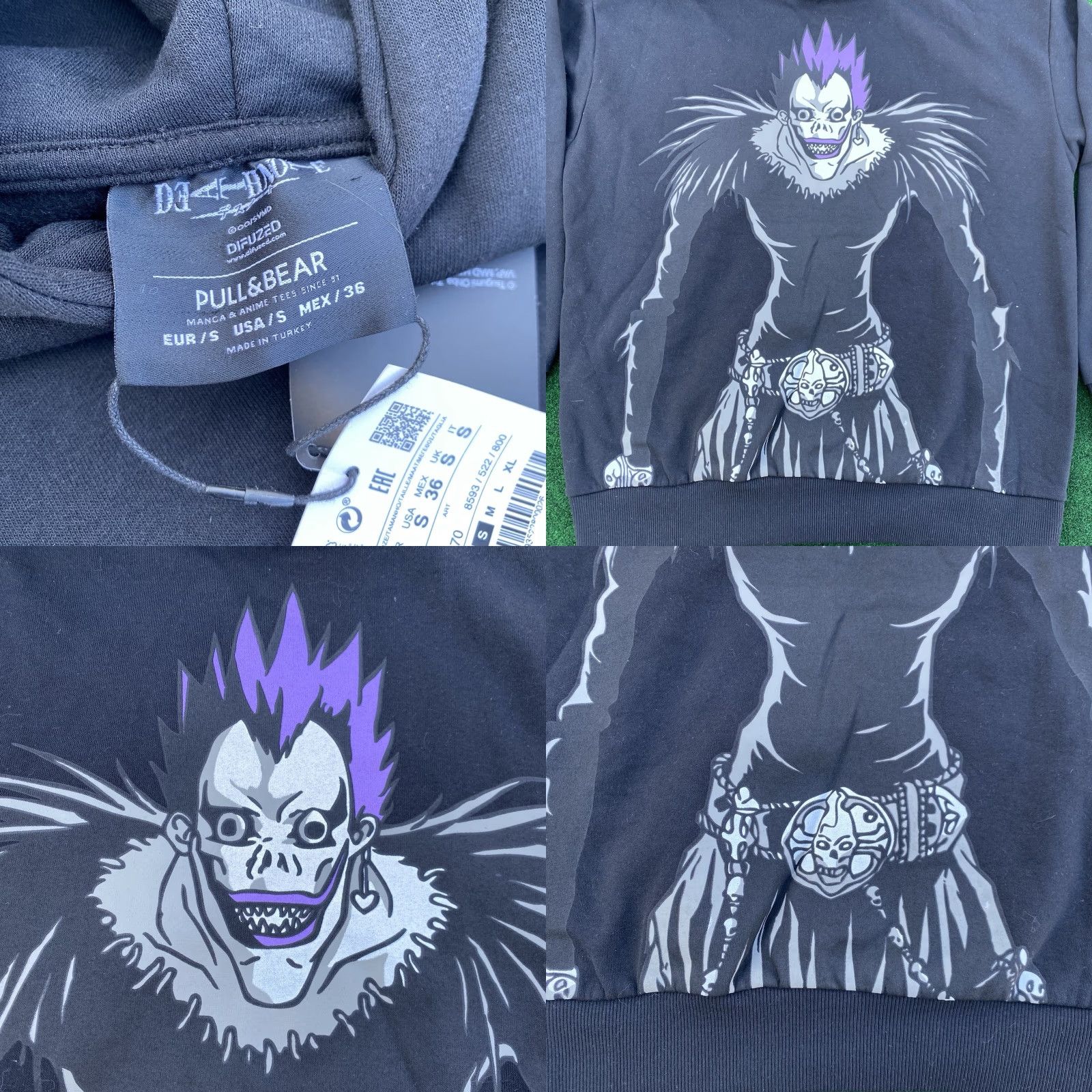 Vintage Difuzed x Death Note Paul&Bear Ryuk Graphic Black Hoodie Size Small Anime Size US S / EU 44-46 / 1 - 8 Thumbnail