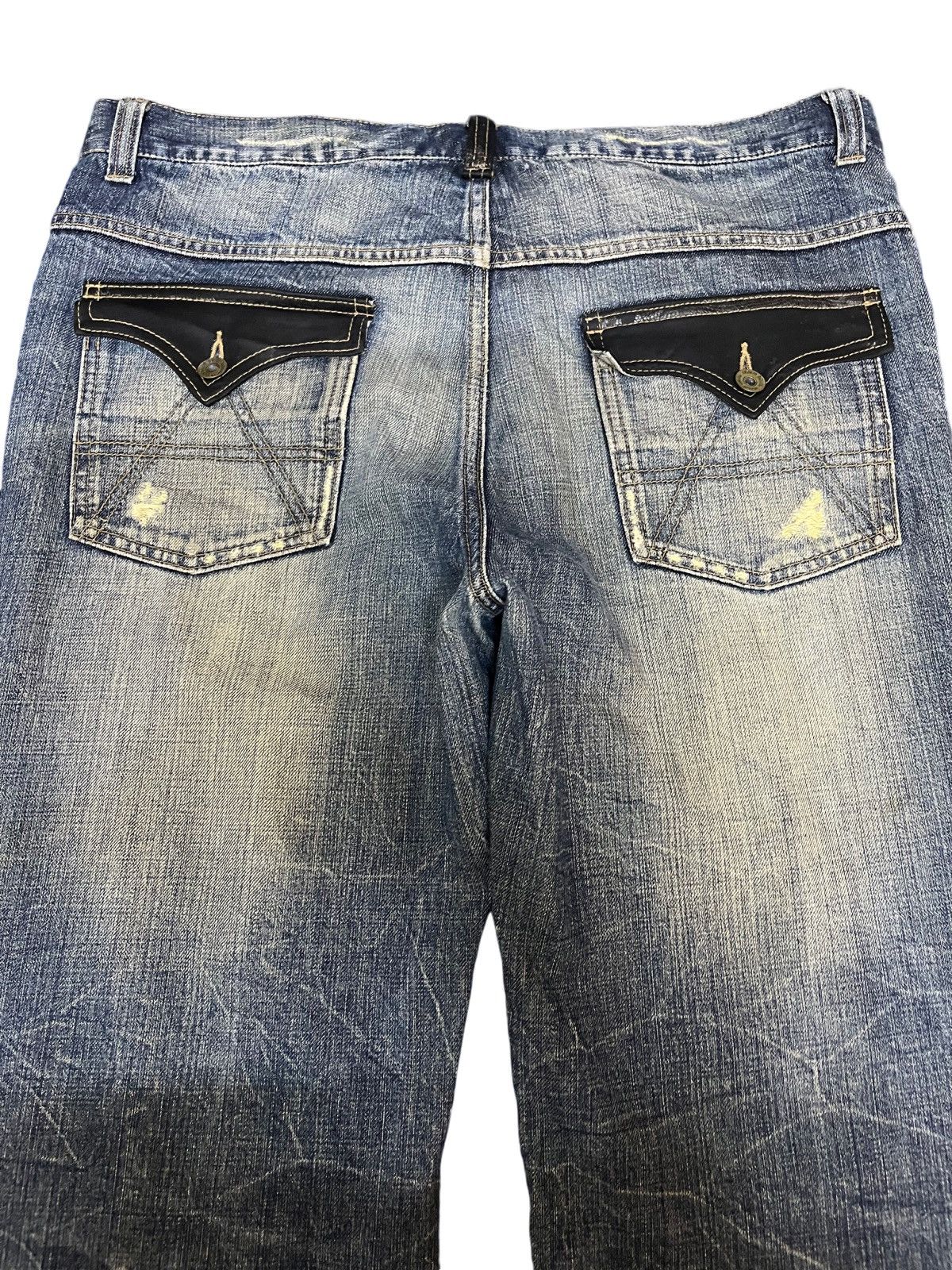 20471120 × Life's a Beach Vintage Beach Sound Flare Distressed Denim Size US 38 / EU 54 - 7 Thumbnail