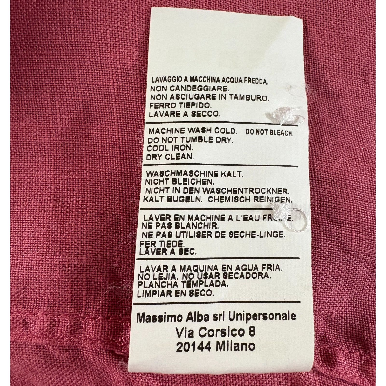 Massimo Alba MASSIMO ALBA Kos Band Collar linen shirt sz M color pink Mad Size US M / EU 48-50 / 2 - 3 Thumbnail
