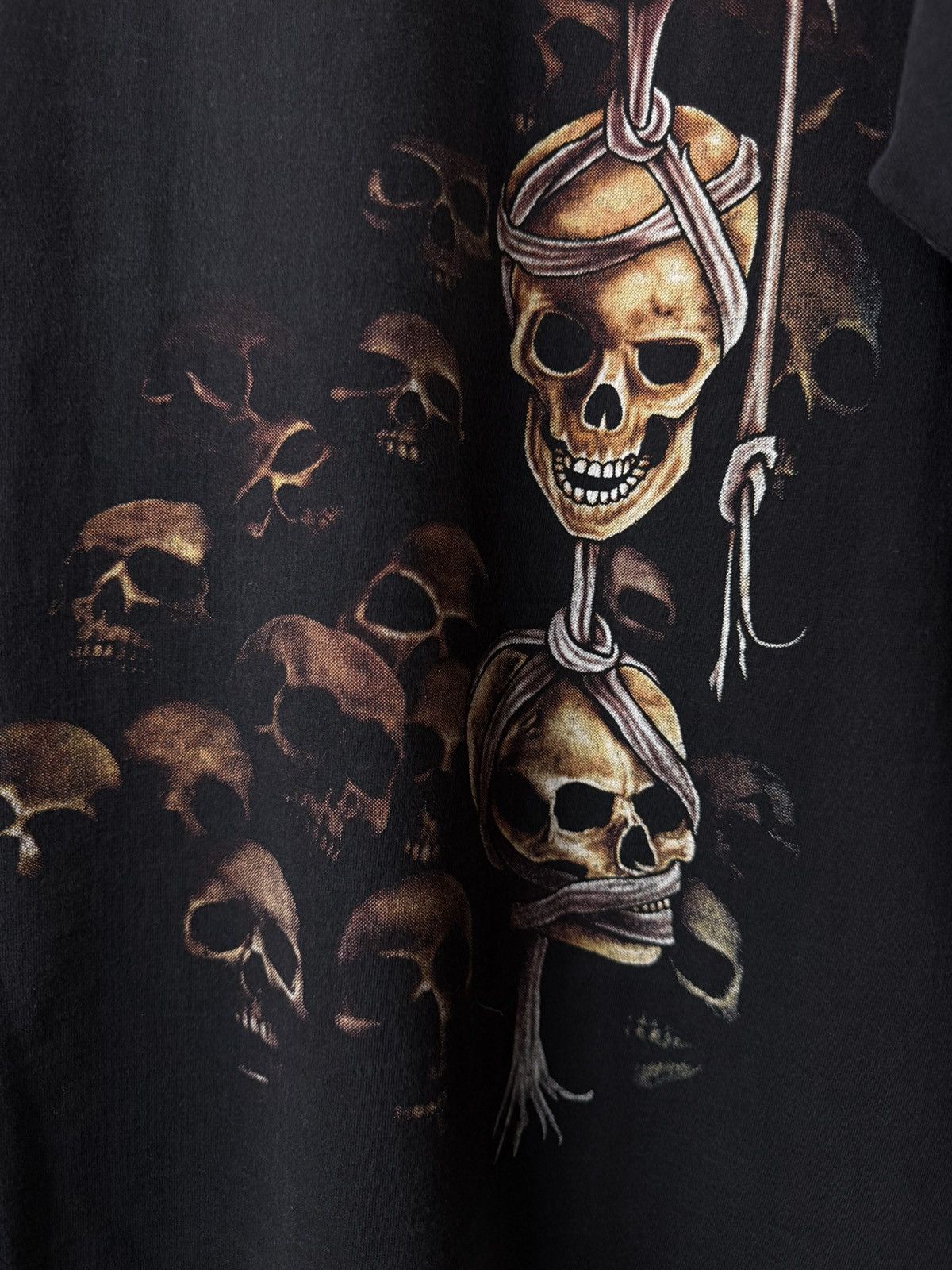 Band Tees Vintage 1990’s Abstract Scull Art Tee Shirt WWE Size US XL / EU 56 / 4 - 4 Thumbnail