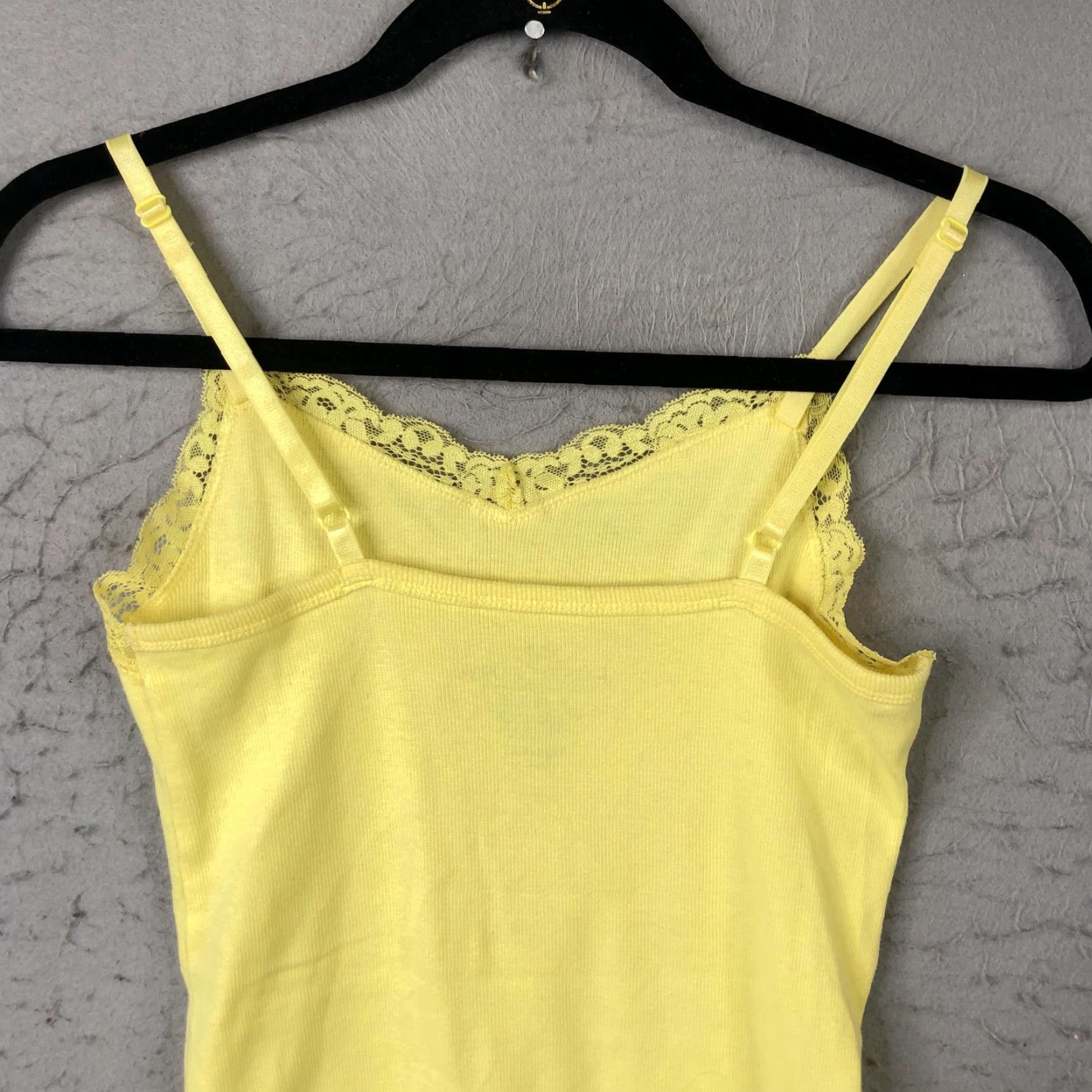 Faded Glory VINTAGE Faded Glory Camisole Tank Top Womens S Yellow Lace Trim Y2K Longline Size S / US 4 / IT 40 - 5 Thumbnail