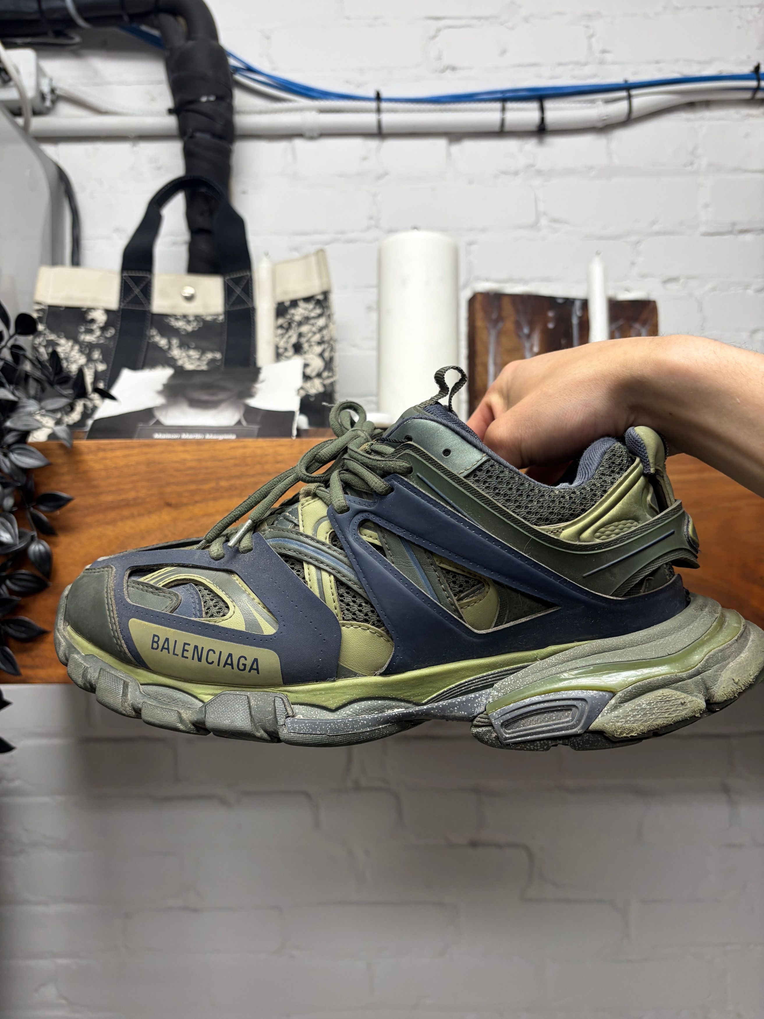 Balenciaga Balenciaga ‘Track’ Green/Dark Blue Low Top Sneakers Size US 8 / EU 41 - 2 Thumbnail