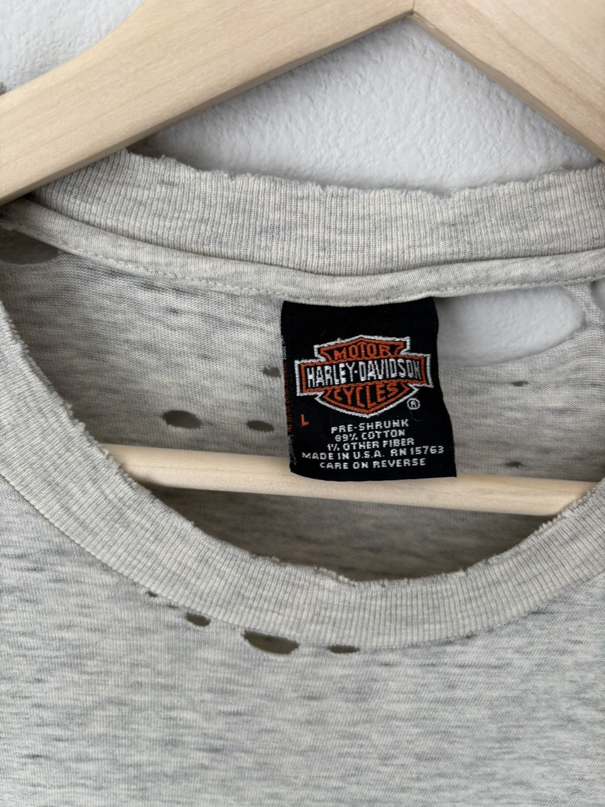 Harley Davidson Vintage Harley-Davidson Thrashed Biker Sleeveless Tee Size US M / EU 48-50 / 2 - 3 Thumbnail