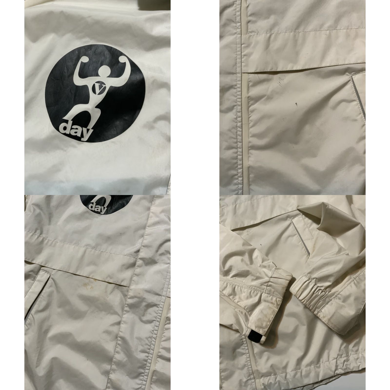 Vintage Srixon V Day Golf Windbreaker 2PC Set Rain Jacket & Pants Tracksuit LL Men White Size 42R - 8 Thumbnail