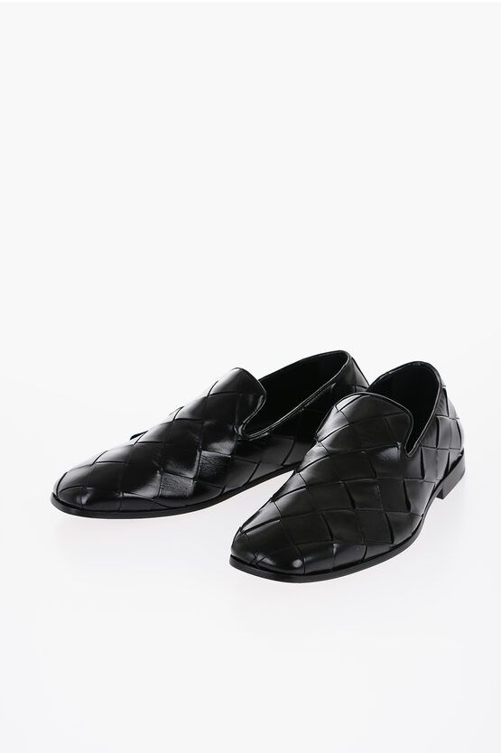Bottega Veneta Braided Leather ROMA Loafers