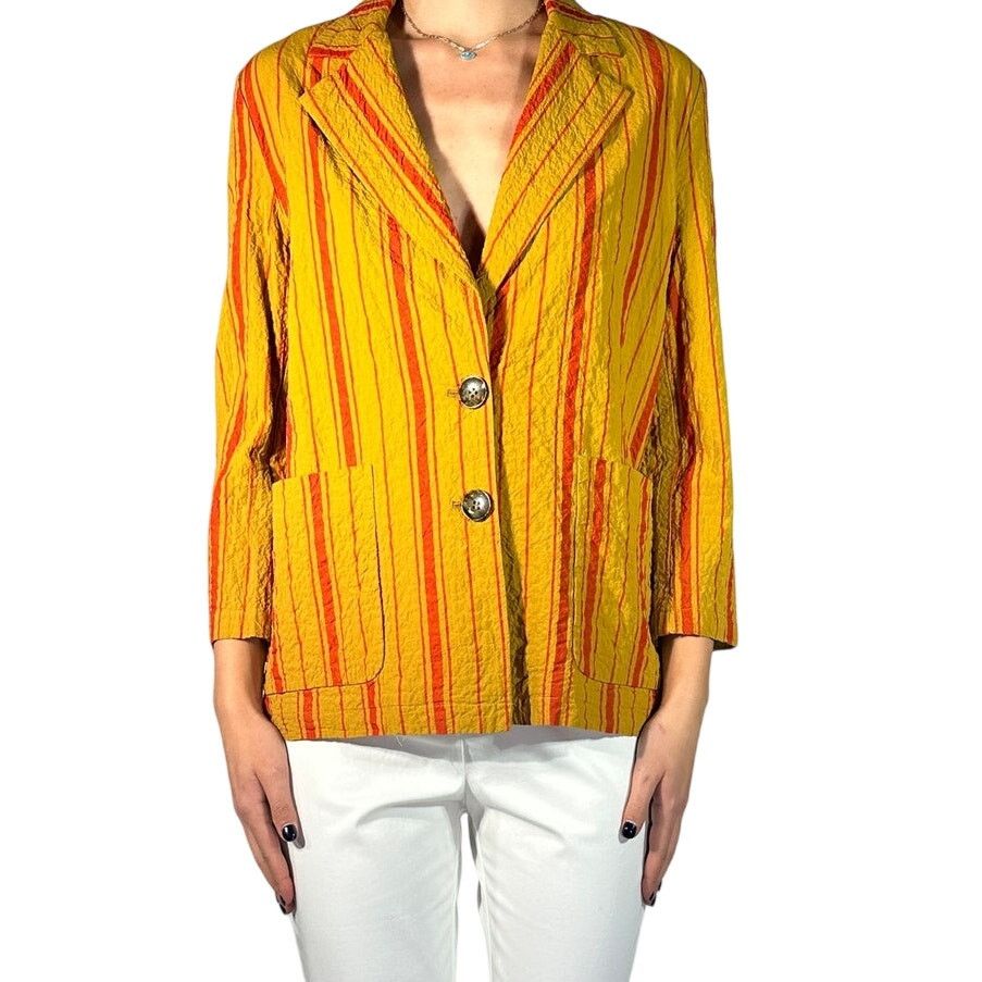 Other MOMONI Omaha Blazer Jacket Striped Mustard Yellow IT 42 US 6 Size M / US 6-8 / IT 42-44 - 1 Thumbnail