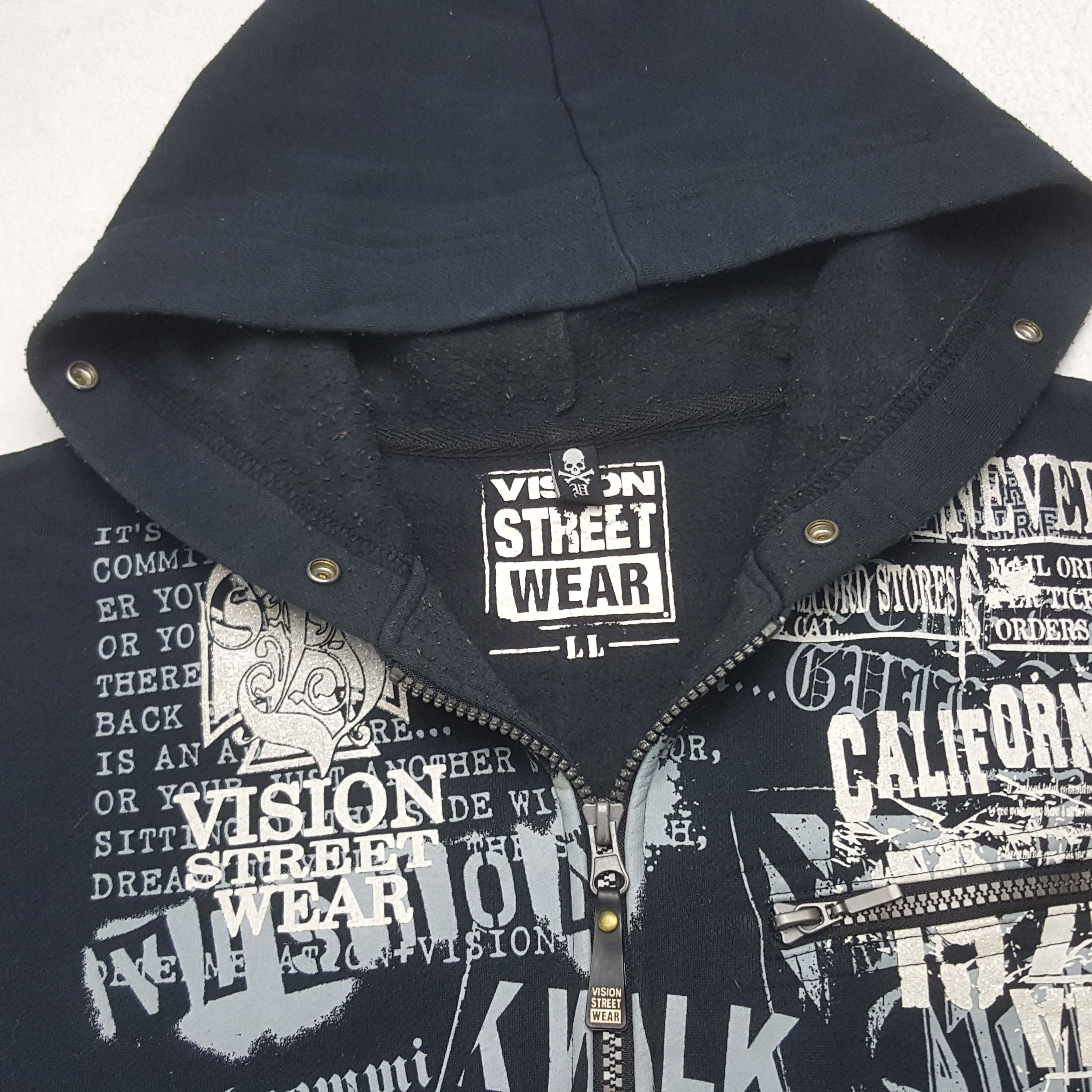 Vintage × Vision Streetwear Vintage Vision Streetwear Zipper Sweatshirt Hoodies Size US S / EU 44-46 / 1 - 4 Thumbnail