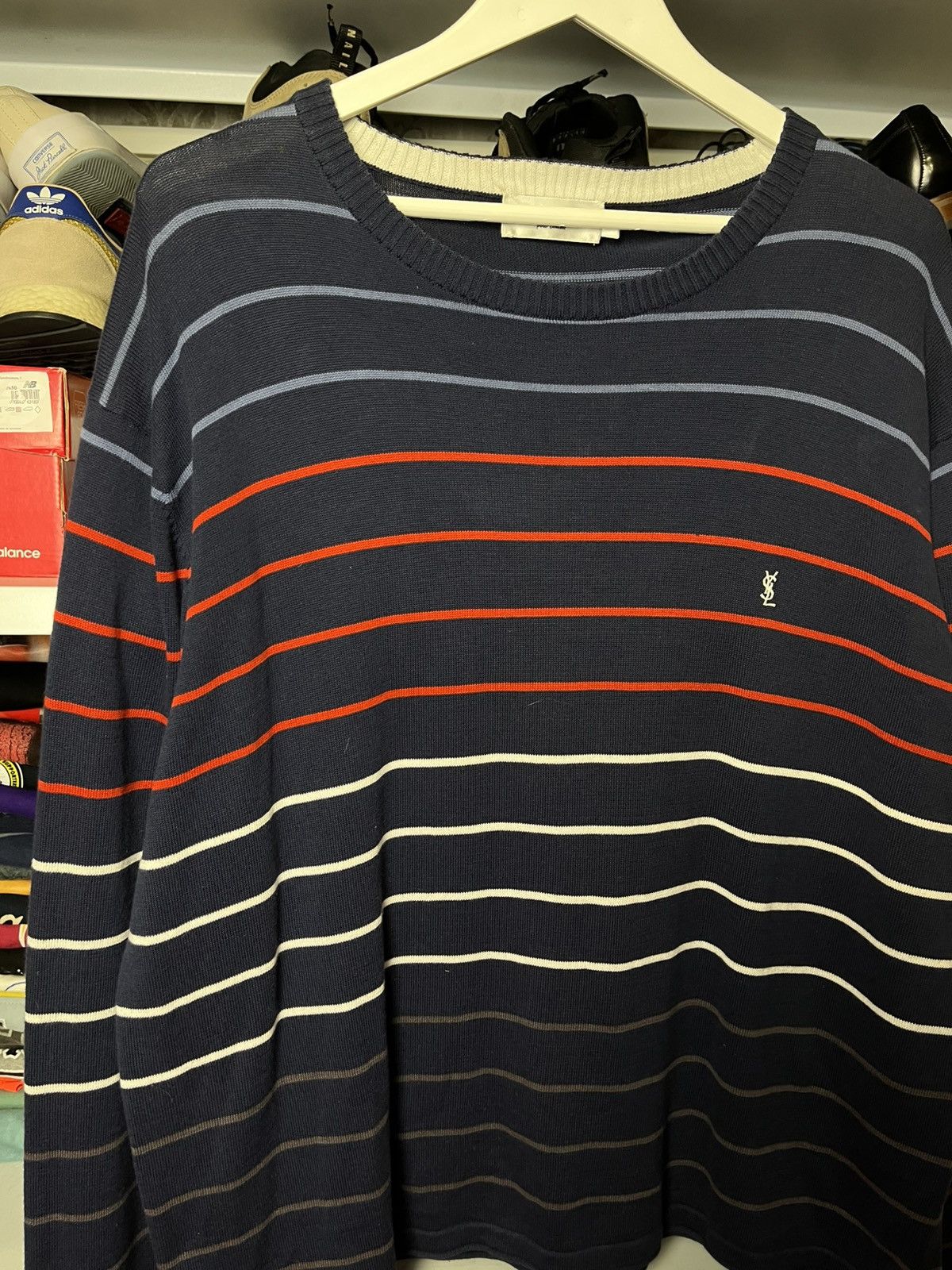 Vintage Vintage YSL Yves Saint Laurent Crewneck Knit Sweater 90s Size US XXL / EU 58 / 5 - 4 Thumbnail