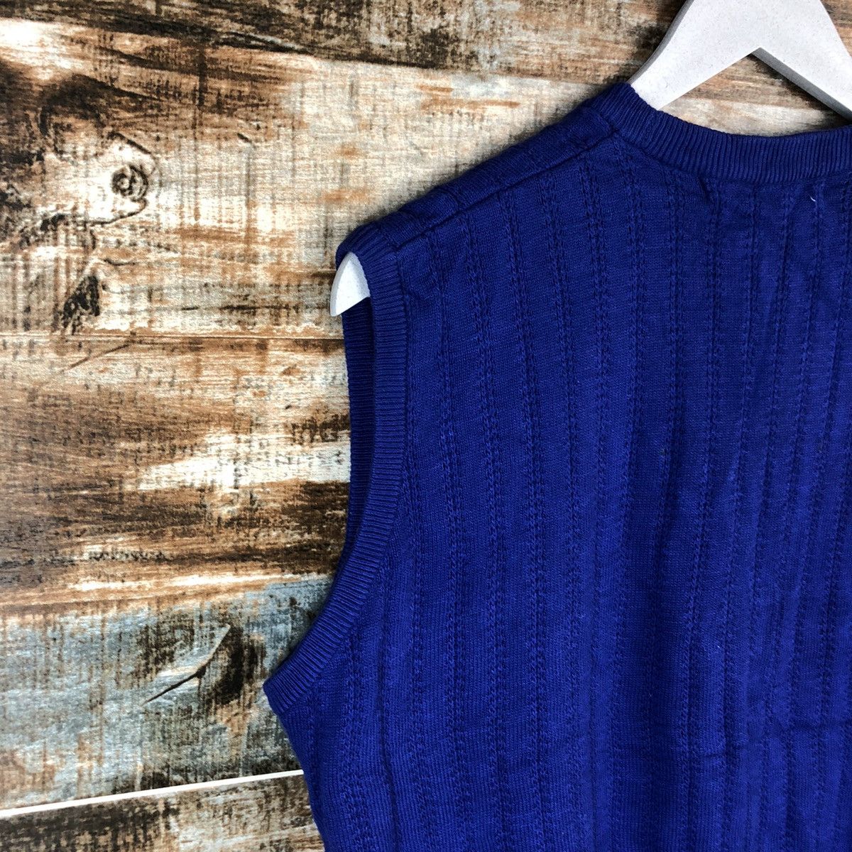 Japanese Brand × Vintage Hey Demanm Blue Vest Knitwear #A1364 Size M / US 6-8 / IT 42-44 - 16 Thumbnail