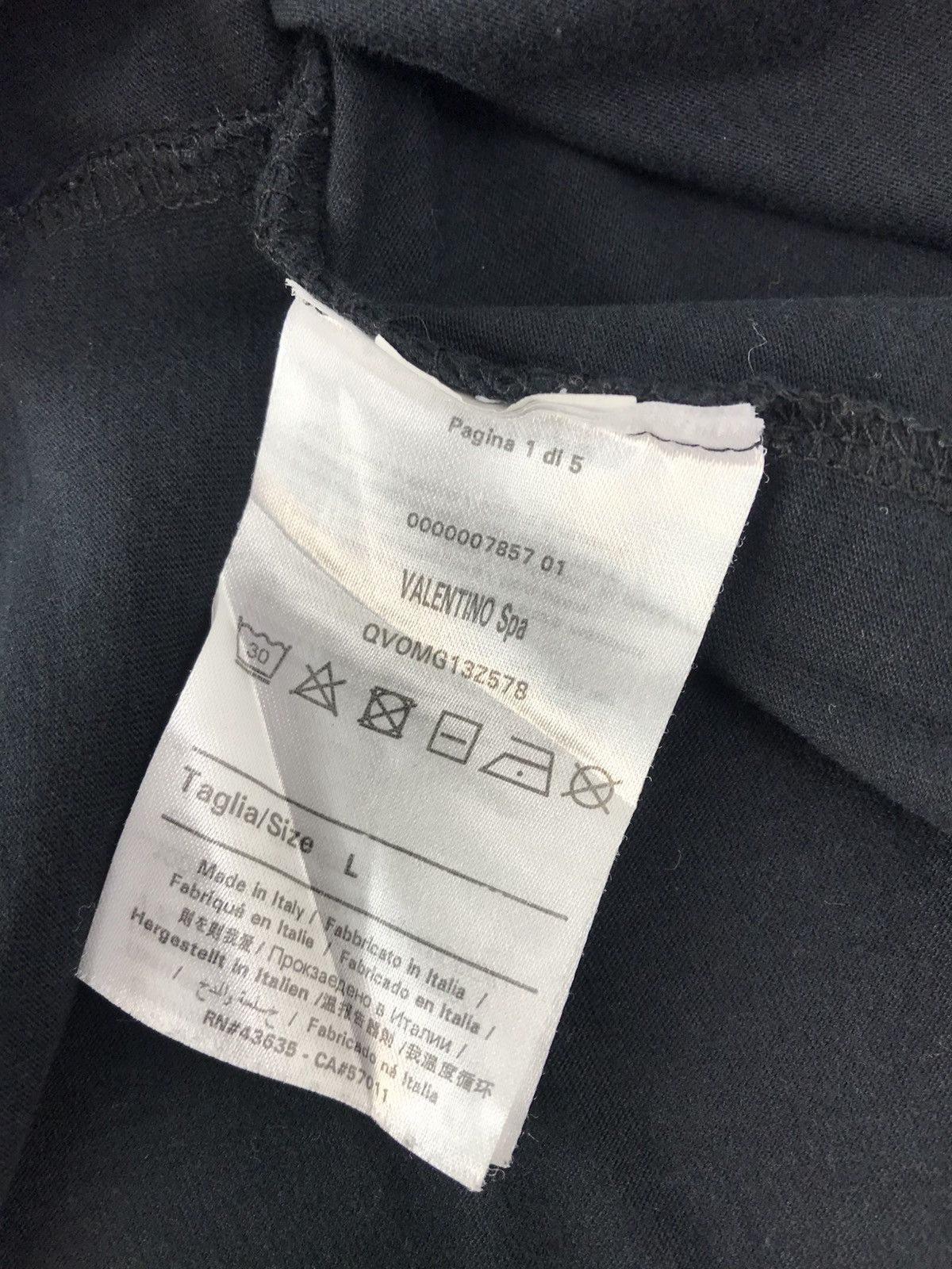 Valentino VLTN Valentino Spa Red Lettering Printed Black Tee T-shirt Size US L / EU 52-54 / 3 - 6 Thumbnail