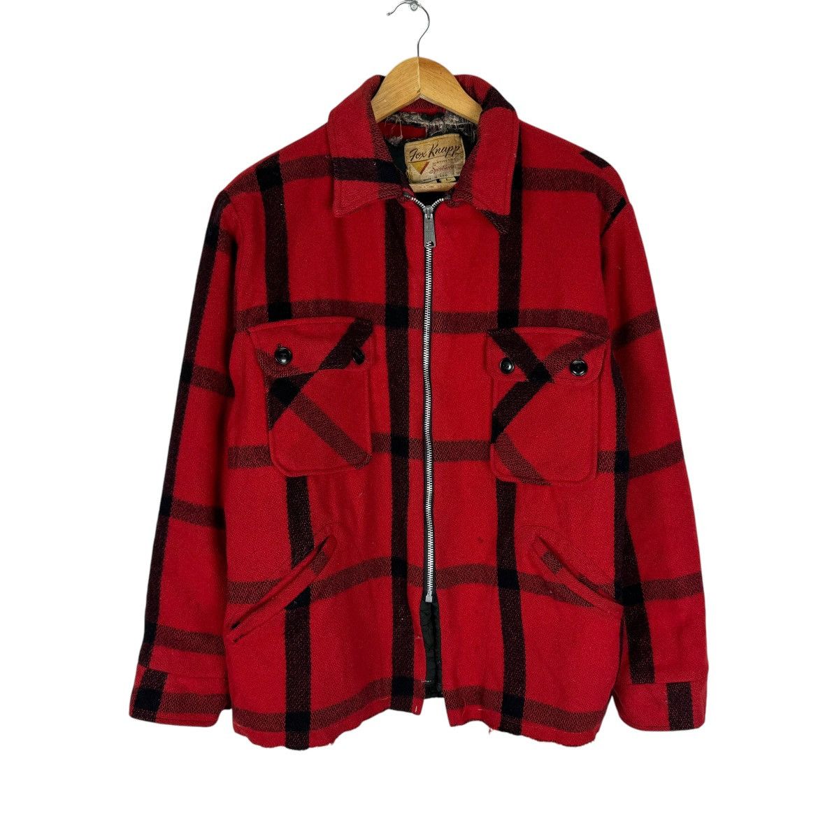 Hunter × Vintage ⚡️60s FOX KNAPP BUFFALO RED TARTAN JACKET Size US L / EU 52-54 / 3 - 2 Thumbnail