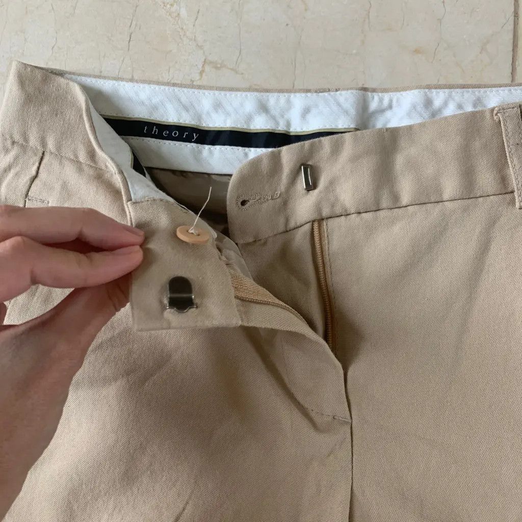 Theory Theory Beige Slim Trousers | Made in USA Size 27" / US 4 / IT 40 - 3 Thumbnail