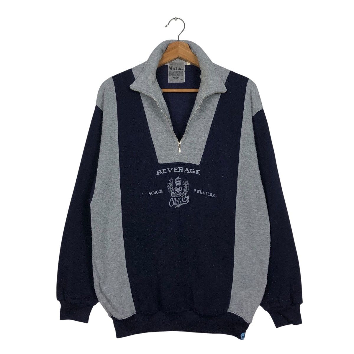 Japanese Brand × Vintage 📌Vintage Half Zipper Sweatshirt Beverage Big Logo Size US M / EU 48-50 / 2 - 12 Thumbnail