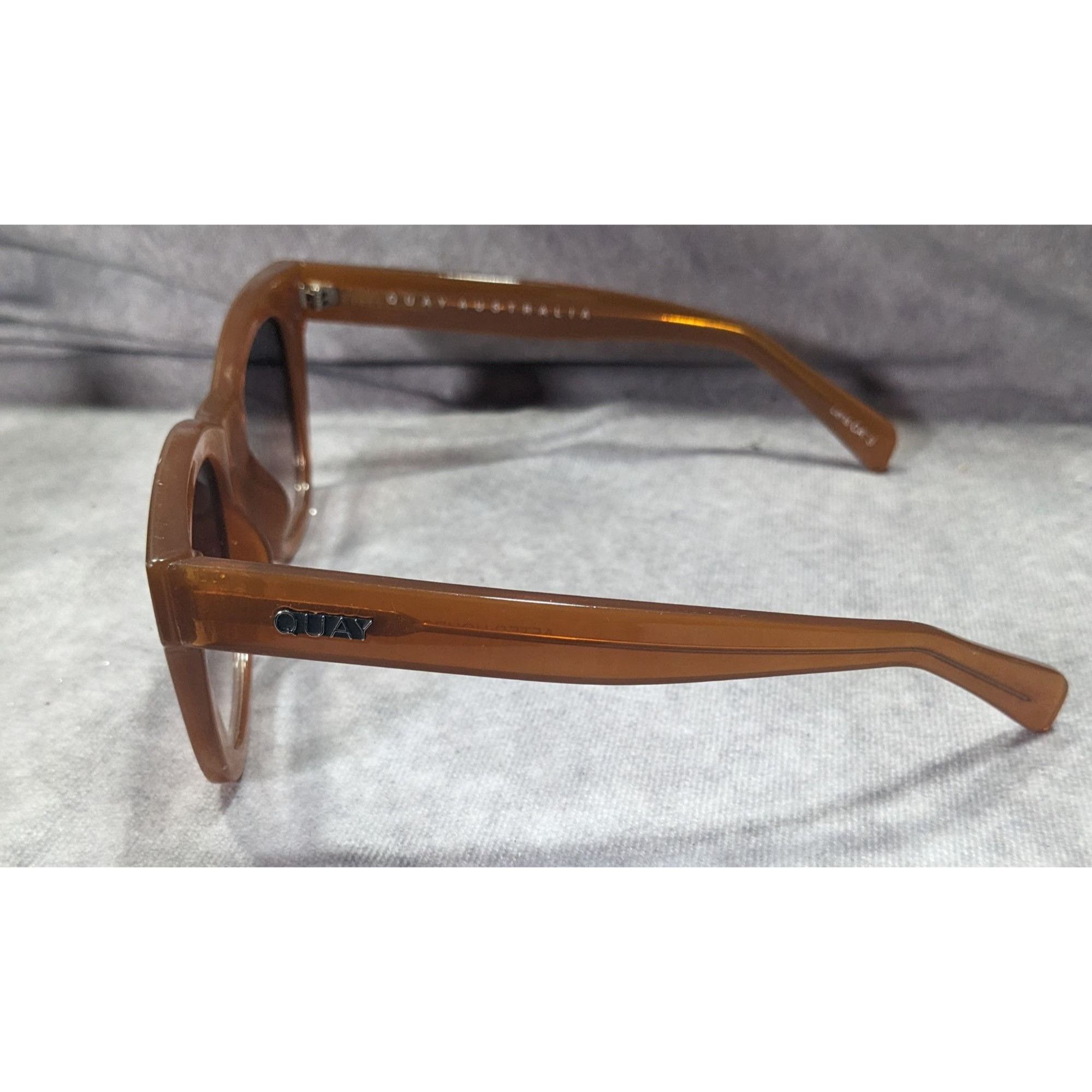Quay Quay Australia After Hours Chunky Retro Caramel Frame Sungla Size ONE SIZE - 5 Thumbnail