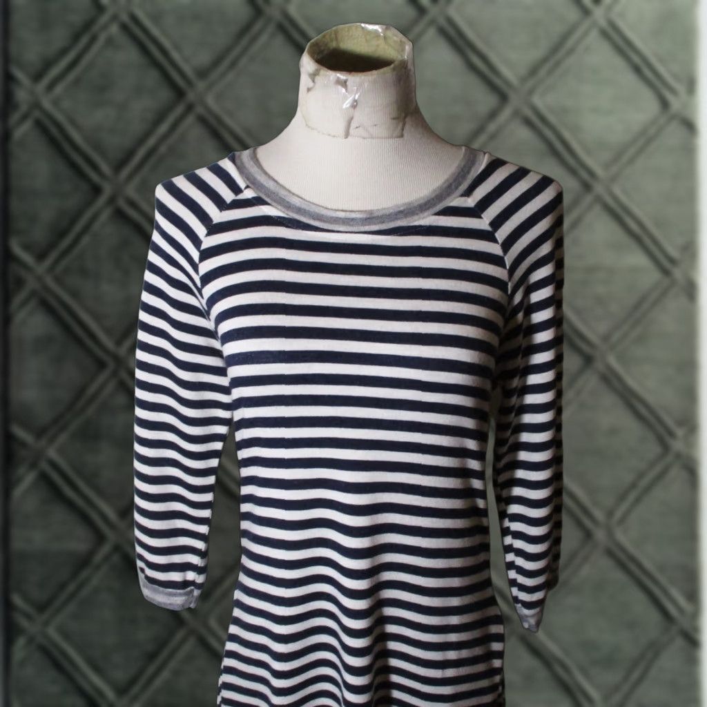 Vintage BELLAMBRA Blue 3/4 Sleeve Midi Dress Size S Size S / US 4 / IT 40 - 1 Thumbnail