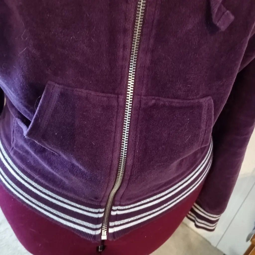 Victoria's Secret Vintage Y2K Victoria’s Secret Velour Zip Hoodie Size L / US 10 / IT 46 - 6 Thumbnail