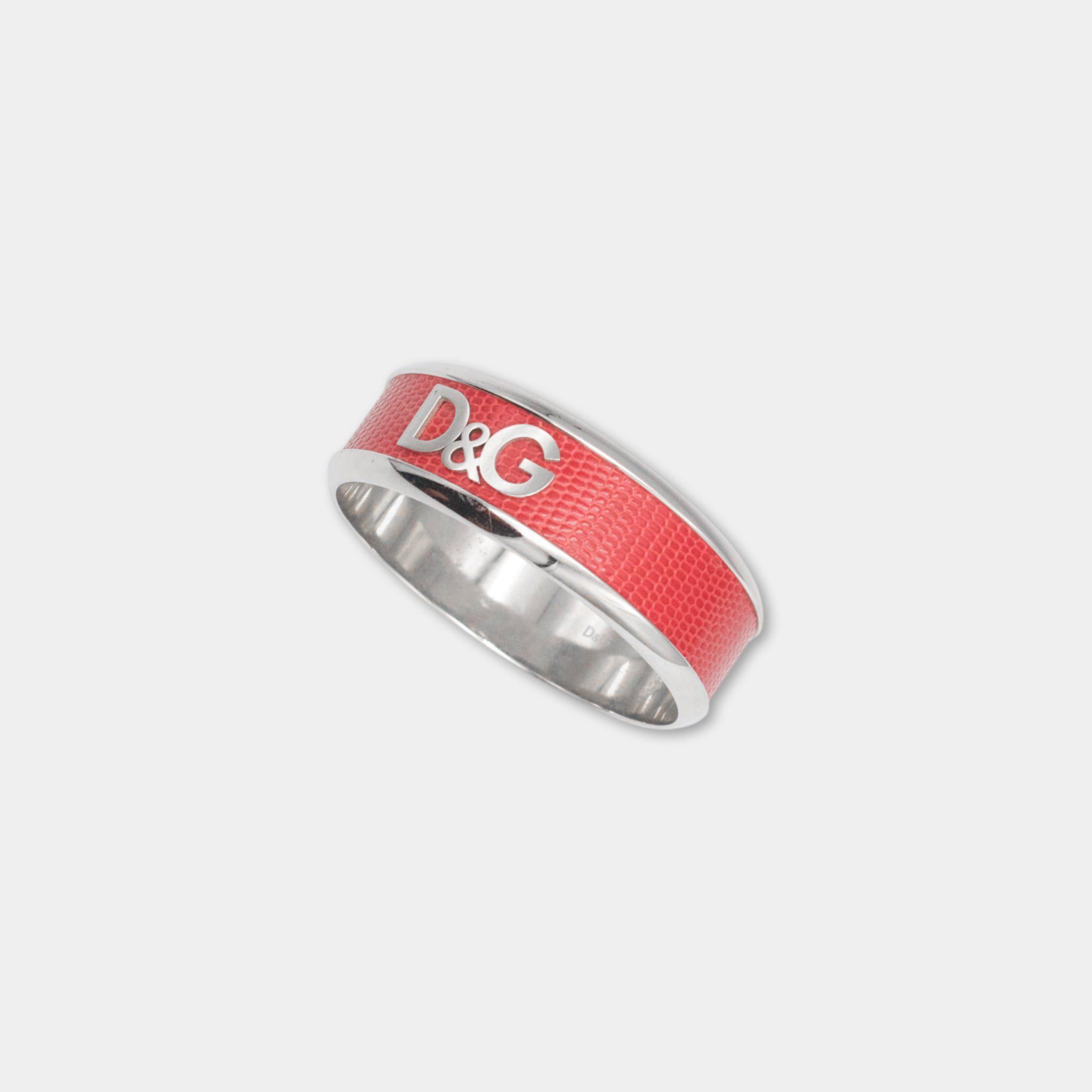 Dolce & Gabbana Dolce & Gabbana Red Leather Bracelet Size ONE SIZE - 2 Thumbnail