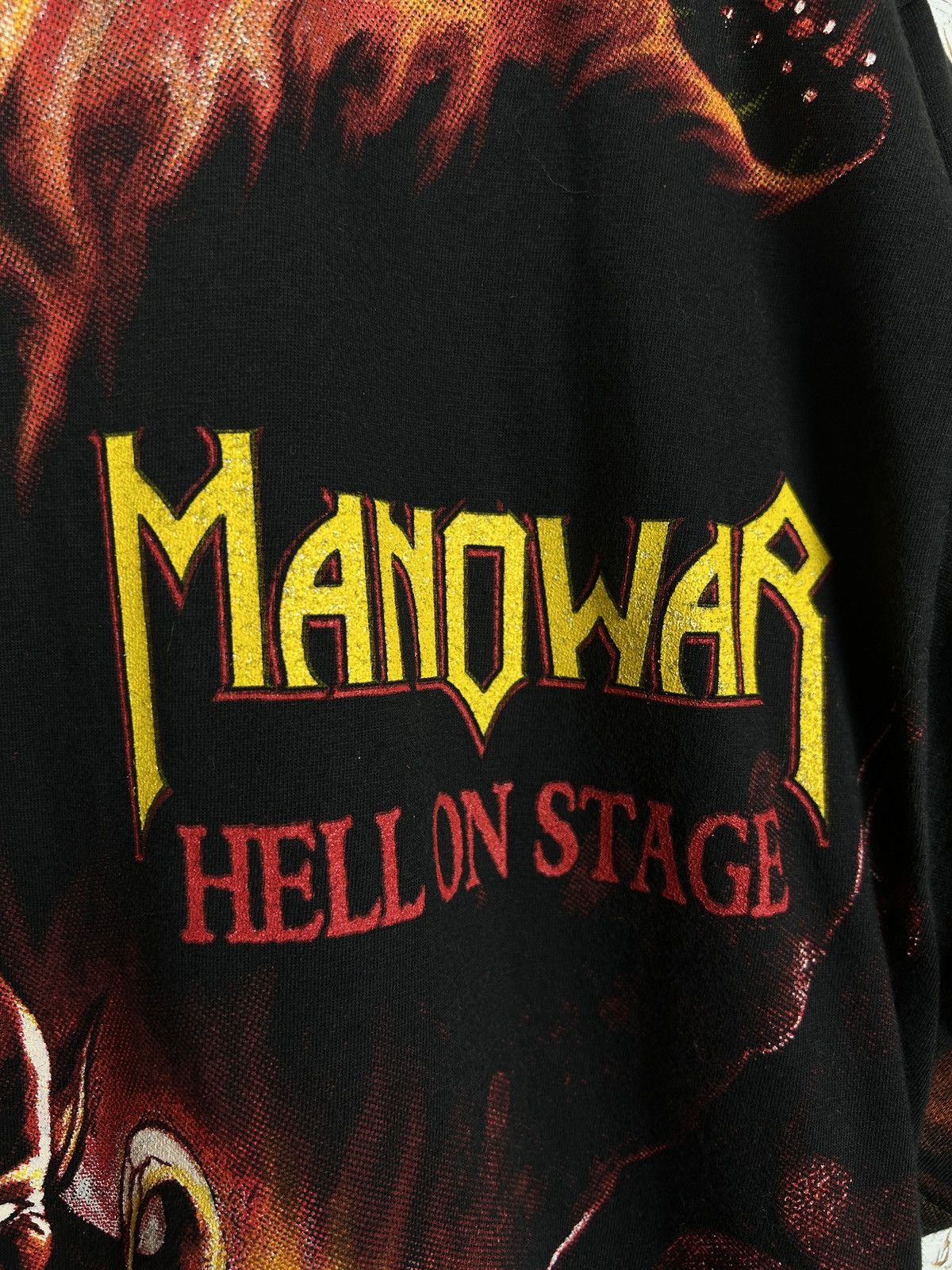 Band Tees 90s Manowar Hell On Stage 1998 AOP Metal T-Shirt XL Size US XL / EU 56 / 4 - 3 Thumbnail