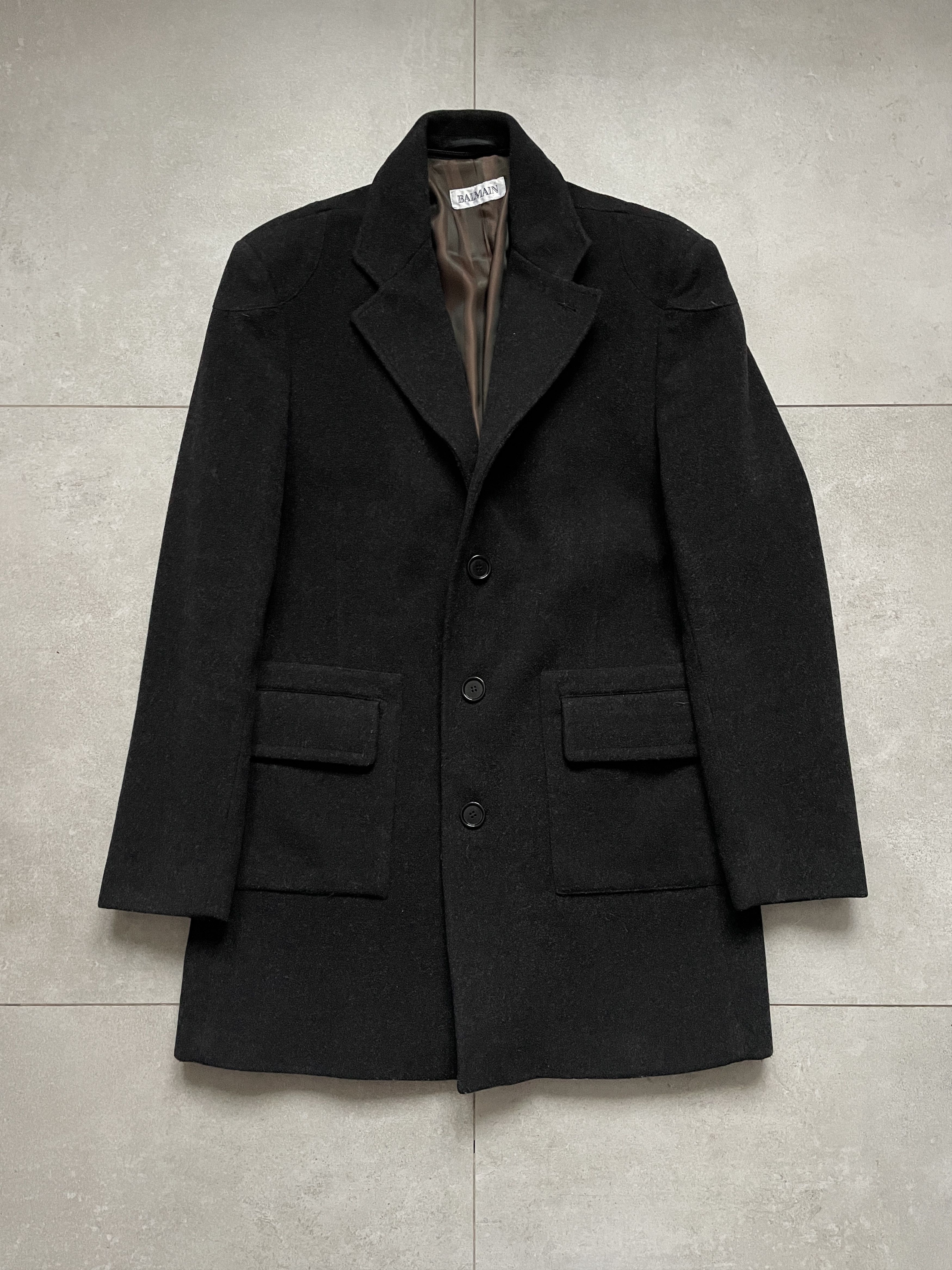 Balmain Y2K SLIM FIT BALMAIN CASHMERE WOOL SLIM FIT COAT DECARNIN Size US M / EU 48-50 / 2 - 2 Thumbnail