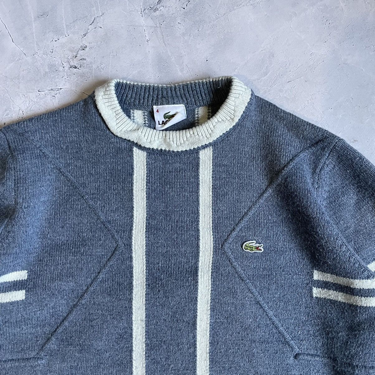 Lacoste × Vintage Lacoste Men’s Vintage Knitted Sweater Striped Size US M / EU 48-50 / 2 - 2 Thumbnail
