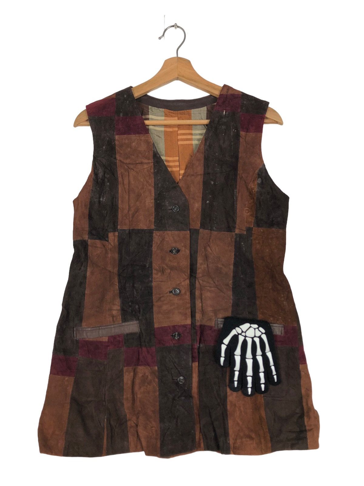 Japanese Brand 🔥Kapital Japan Design Vest Tank Top Tartan Design Patchwork Size US M / EU 48-50 / 2 - 1 Thumbnail