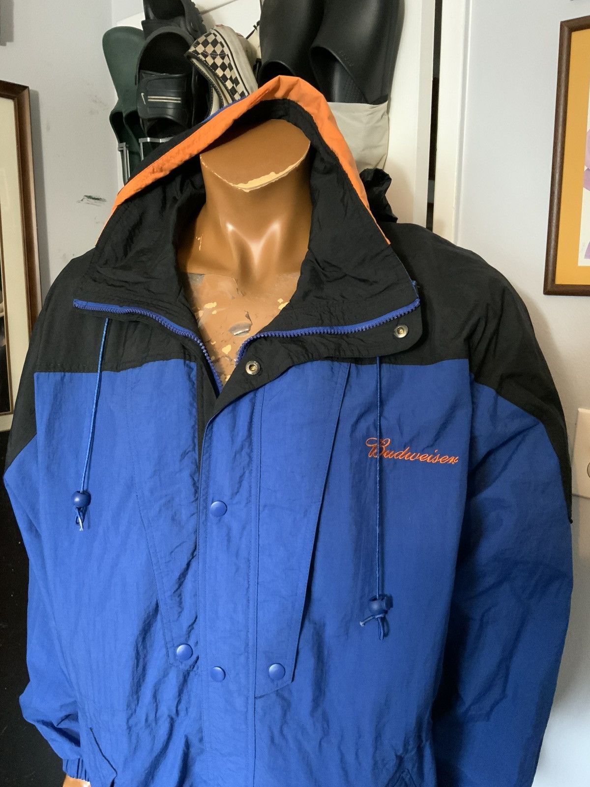 Budweiser × Vintage Vintage 90s Swingster Budweiser Beer Windbreaker Zip Jacket Size US L / EU 52-54 / 3 - 10 Thumbnail