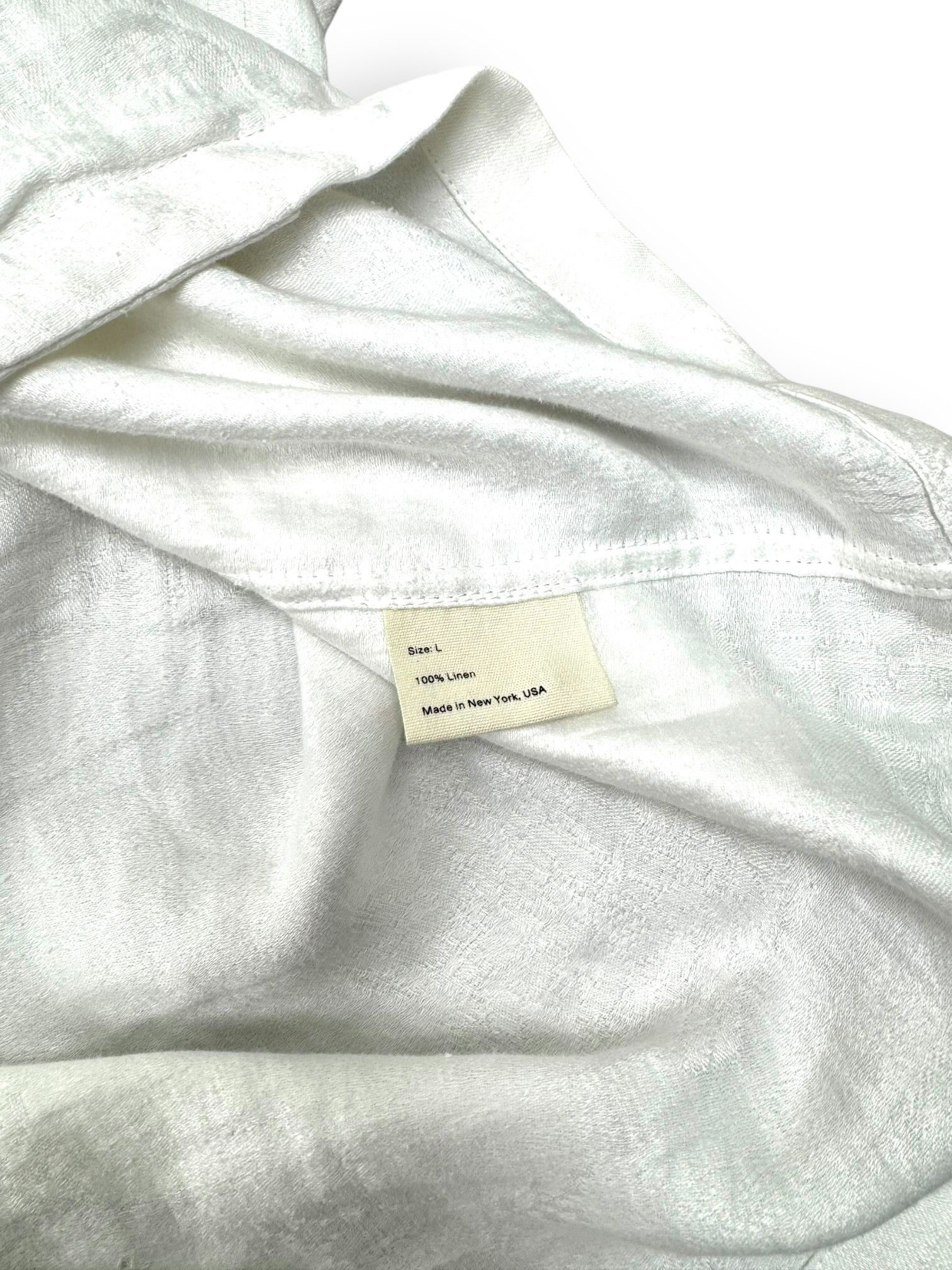 Bode One-of-a-Kind "Lake Shimmer" Floral Embroidery Linen Shirt Size US L / EU 52-54 / 3 - 6 Thumbnail