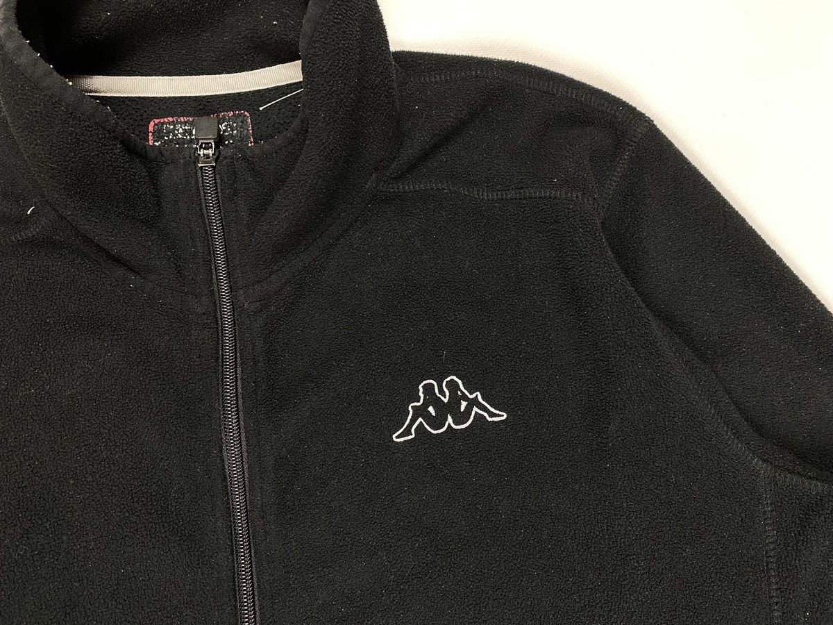 Kappa Kappa Zip Up Fleece Jacket Black Logo Mens Size US M / EU 48-50 / 2 - 5 Thumbnail
