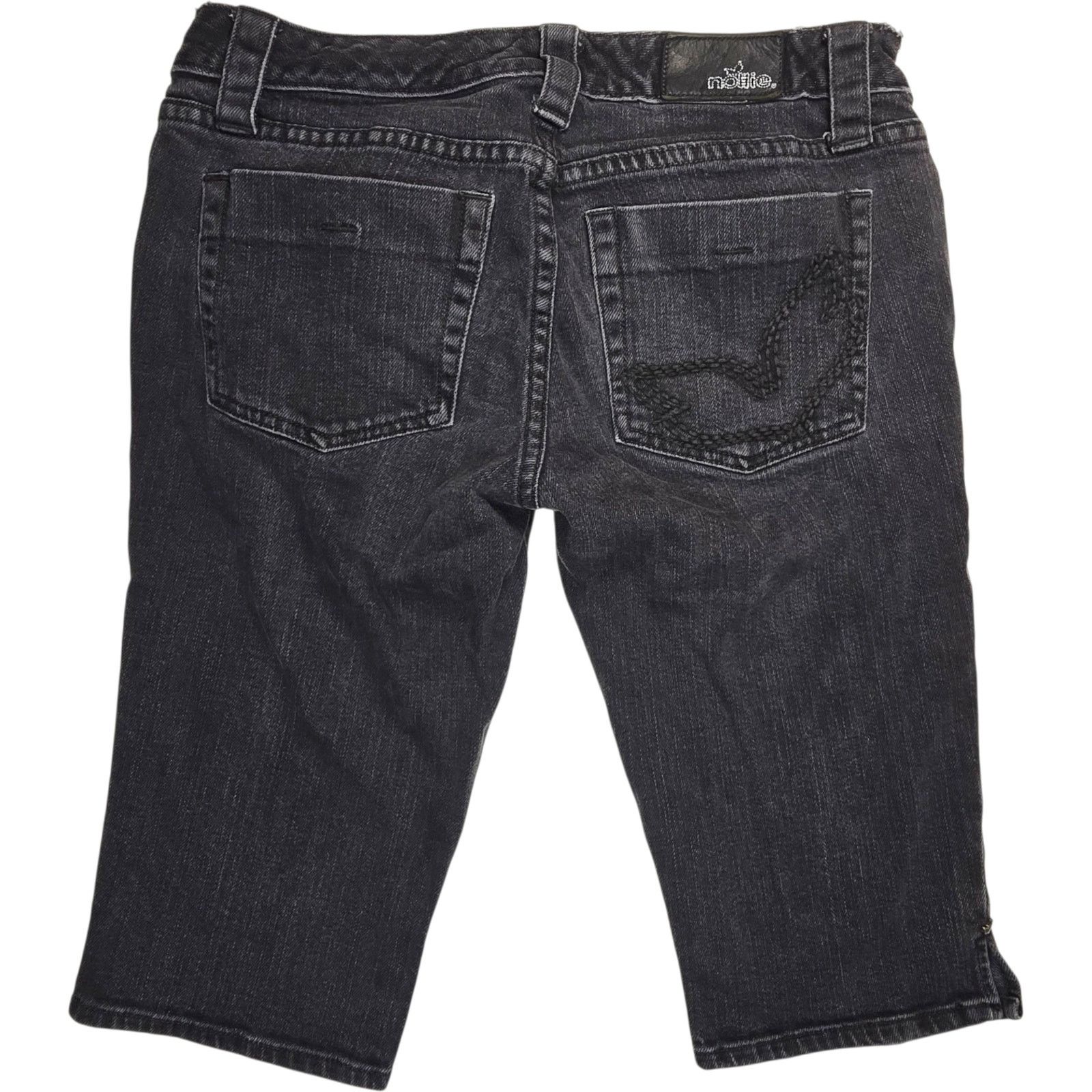 Pacsun Nollie Pacsun Womens Juniors 1 Black Bermuda Denim Shorts Size 25" / US 0 / IT 36 - 3 Thumbnail