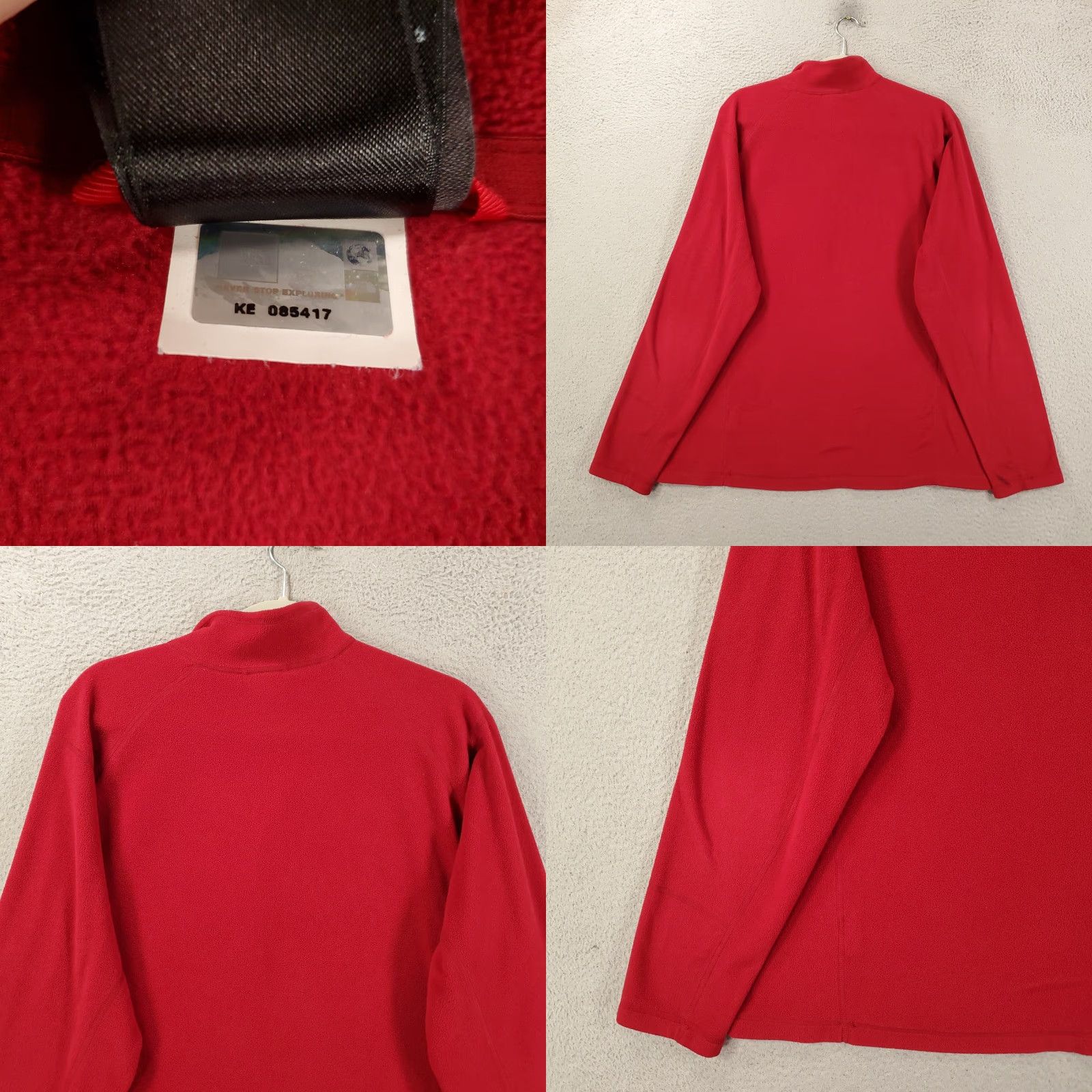 The North Face The North Face Fleece Sweater Mens Large Red 1/4 Zip Pullover Sweatshirt Jacket Size US L / EU 52-54 / 3 - 9 Thumbnail