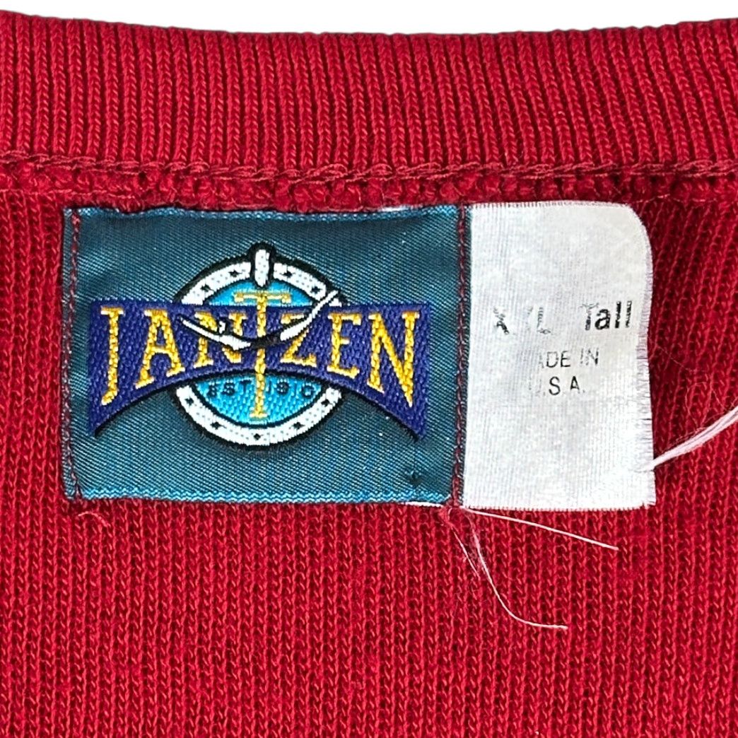 Jantzen VINTAGE Jantzen Sweater Vest Adult LARGE Red Acrylic Knit V-Neck USA 80s Men Vest Size US L / EU 52-54 / 3 - 2 Thumbnail