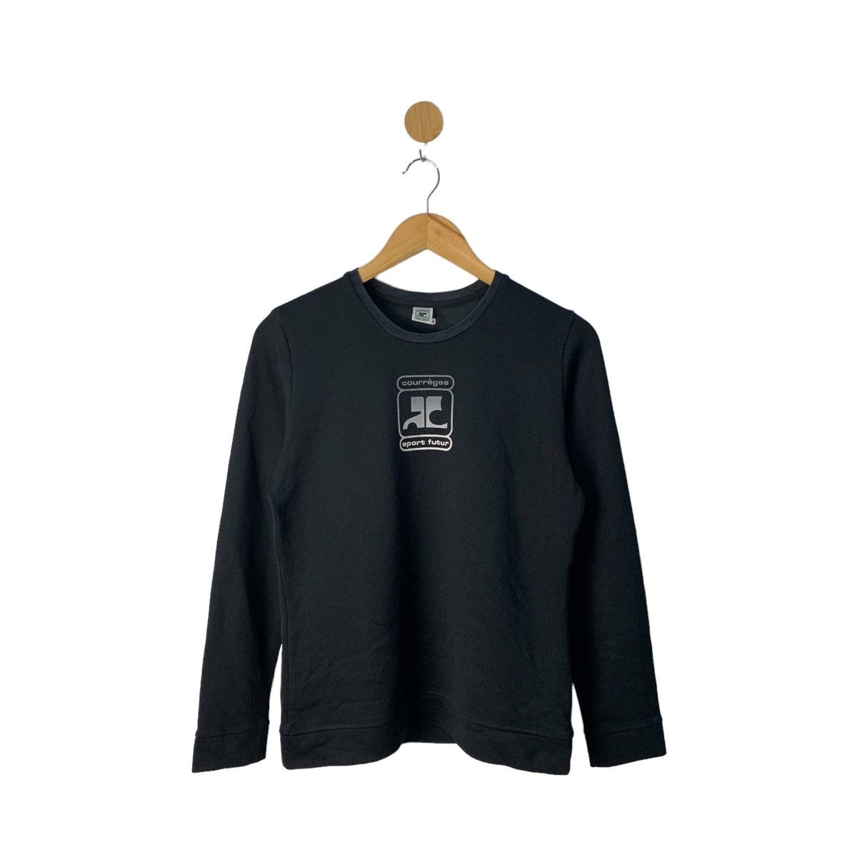 image of Courreges Long Sleeve Tshirt in Blue, Women's (Size Small)