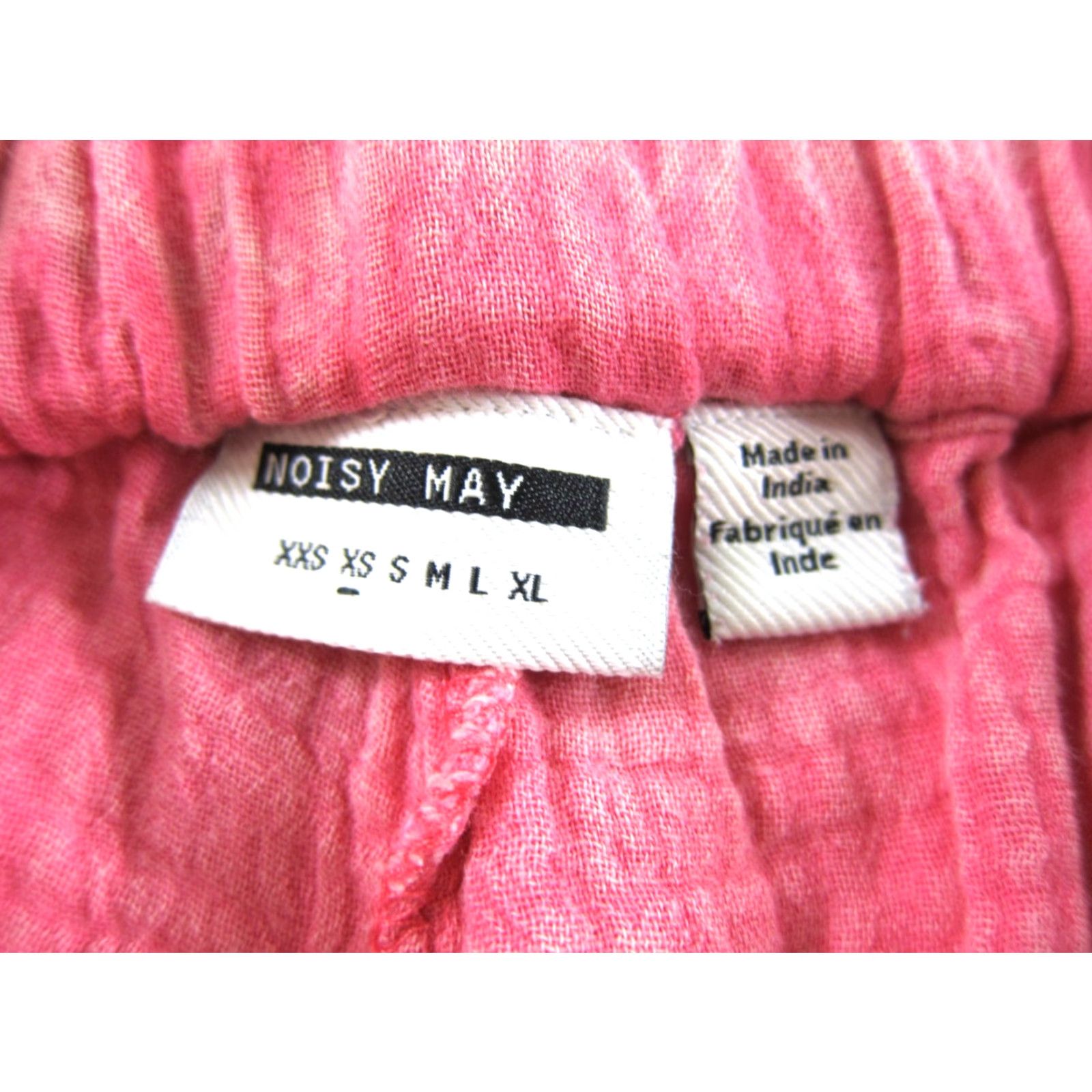 Vintage Noisy May Chino Shorts XS Pink 100% Cotton Gauze Elastic High Rise Waist Pocket Women's Multiple Size 26" / US 2 / IT 38 - 2 Thumbnail
