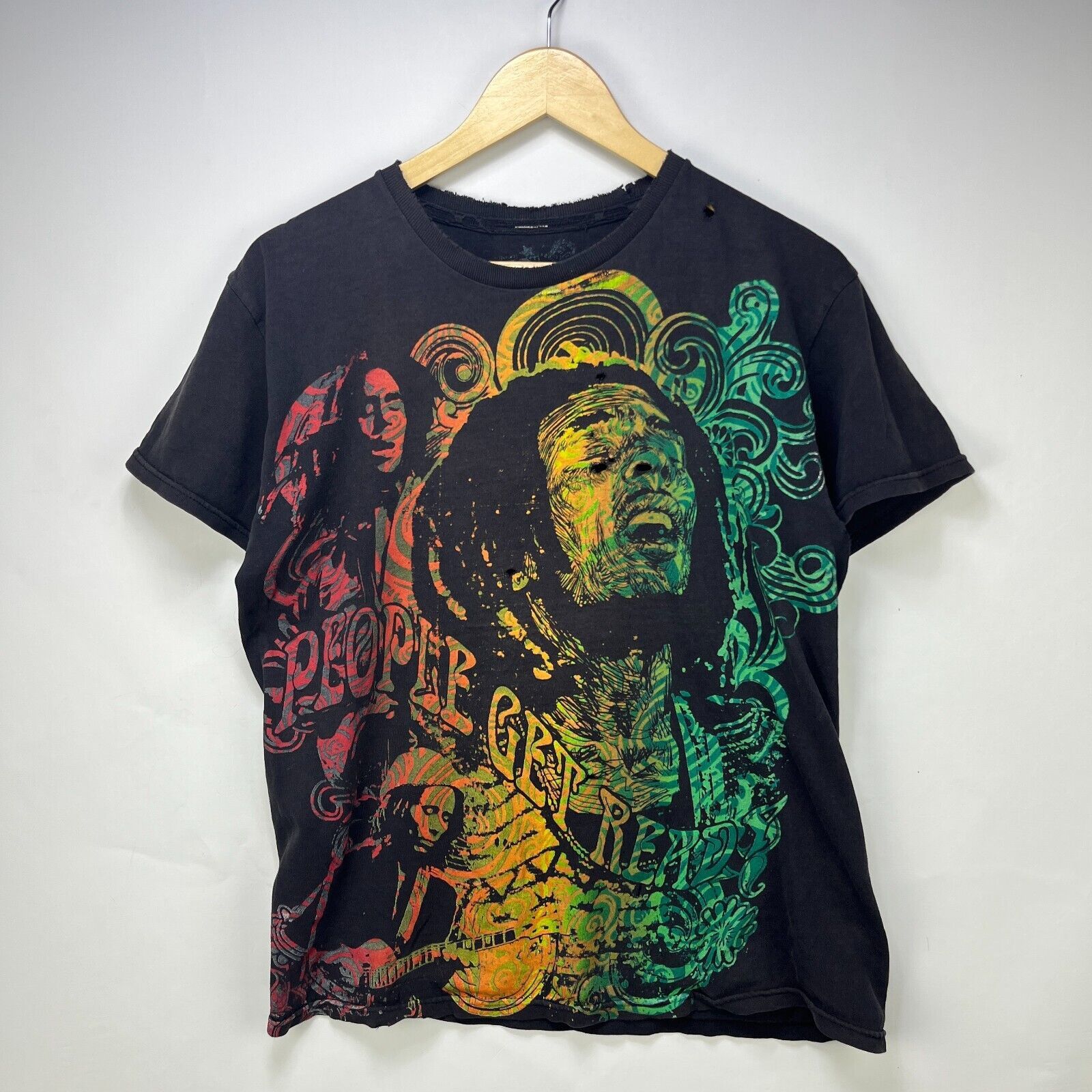 Bob Marley × Vintage Bob Marley Vintage Y2K Sun Faded T Shirt Large Size US L / EU 52-54 / 3 - 1 Thumbnail