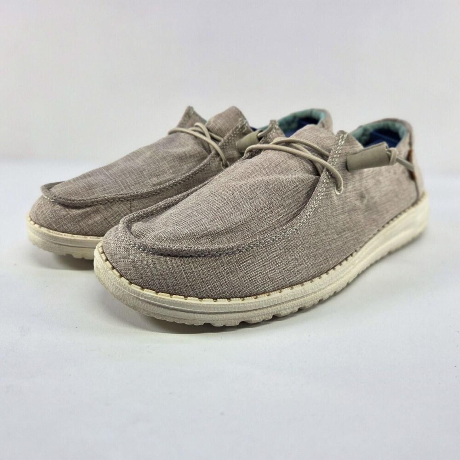 Other Hey Dude Wally Beige Woven Loafers Mens Sz 9 Size US 9 / IT 39 - 1 Thumbnail