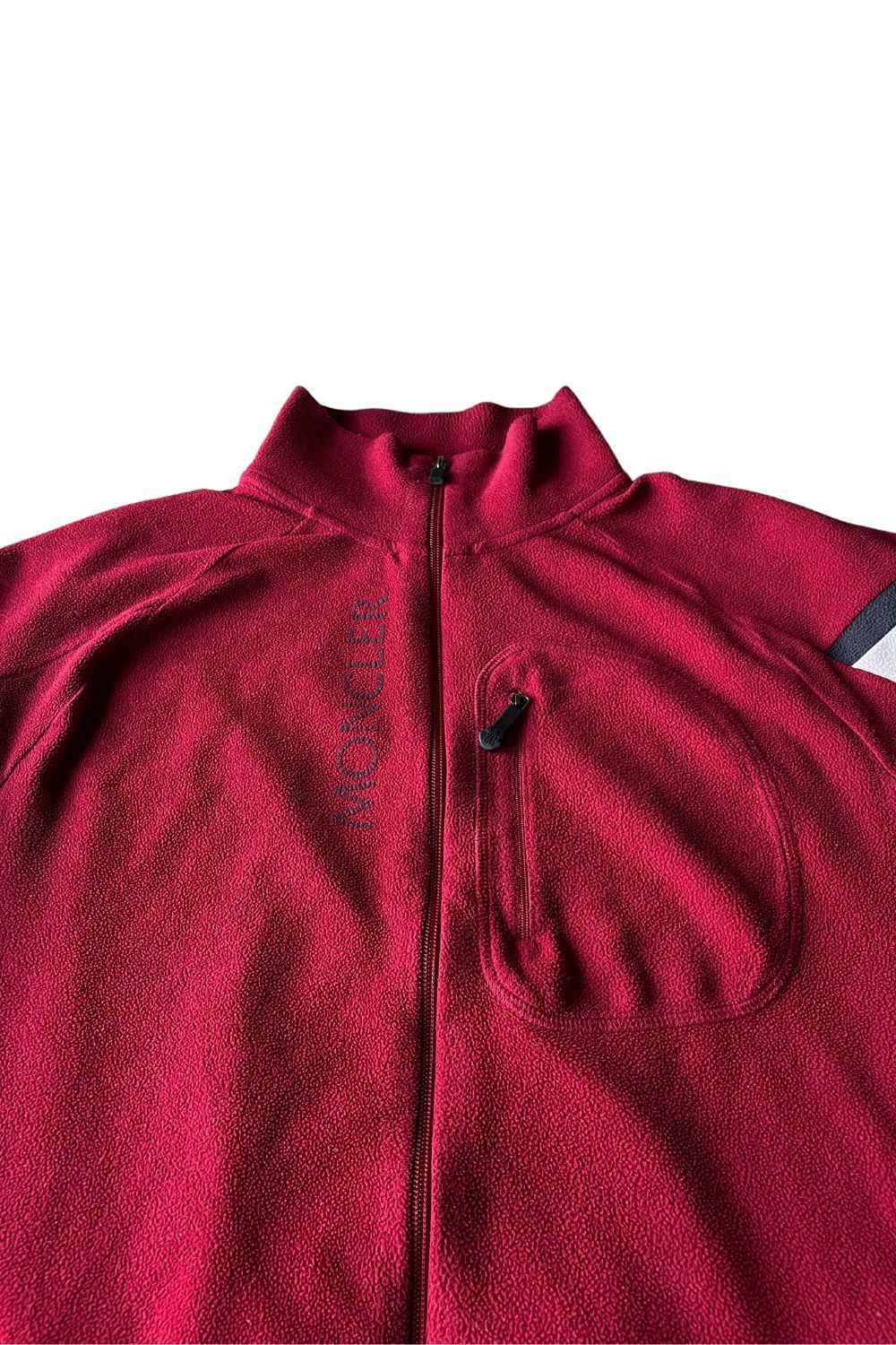 Moncler × Vintage Moncler Vintage Fleece Jacket Zip Red Size XL Size US XL / EU 56 / 4 - 2 Thumbnail