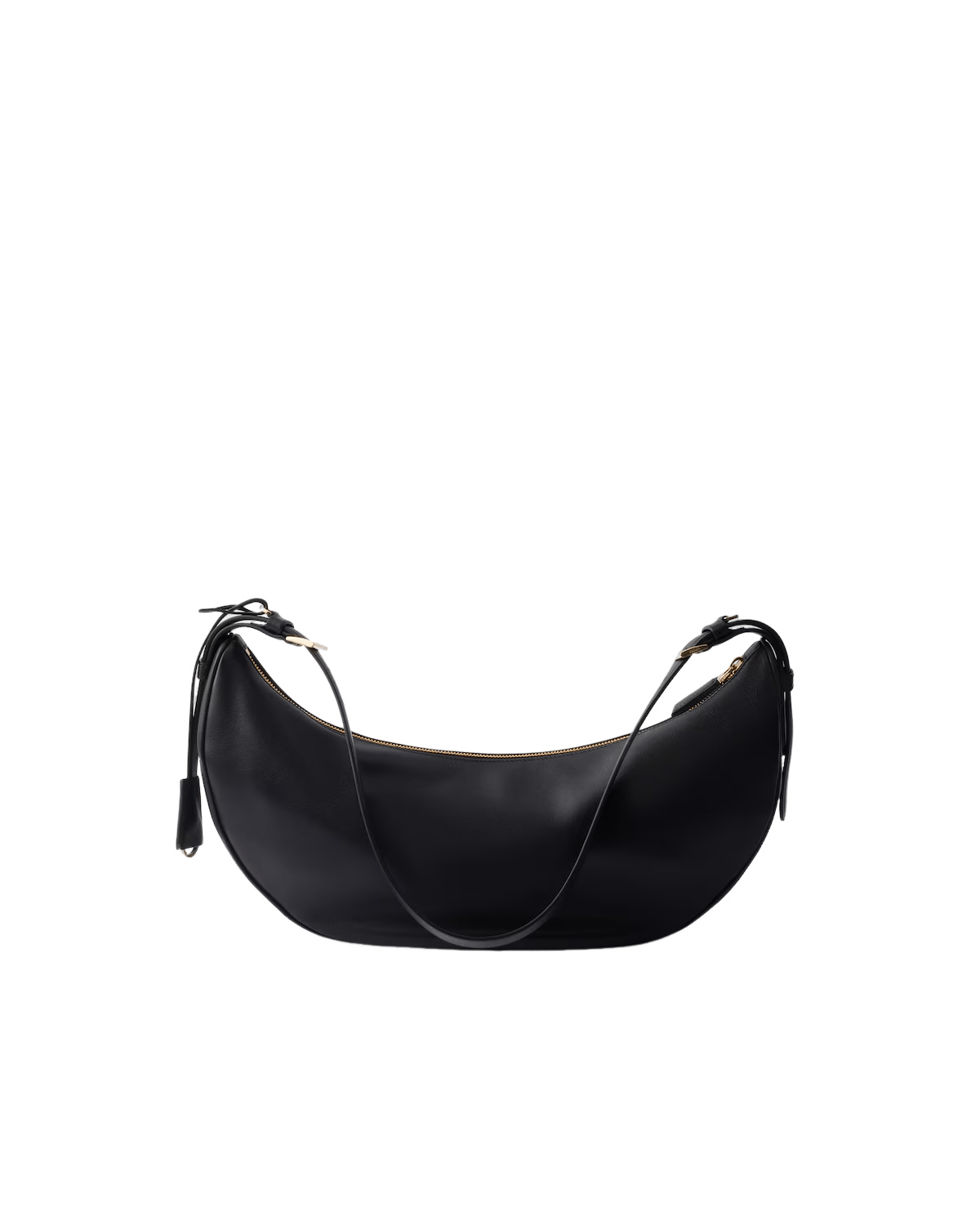 Prada PRADA Demi Lune Large Black Leather New Size ONE SIZE - 3 Thumbnail