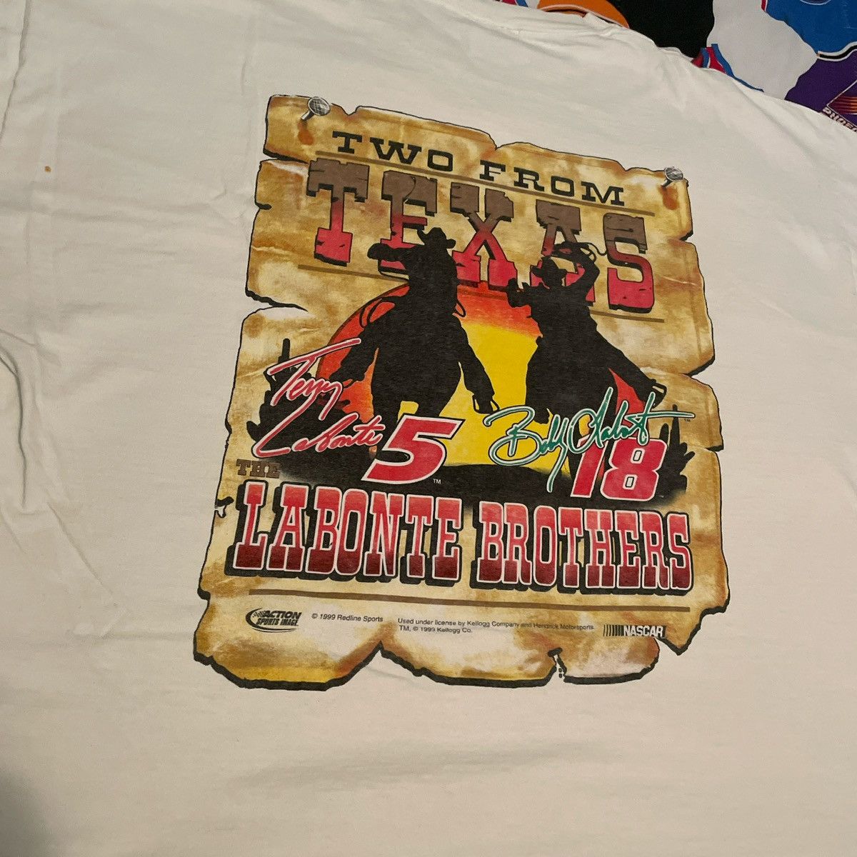 Chase Authentics × NASCAR × Vintage Vintage 1999 NASCAR Bobby & Tony LaBonte Brothers Tee Size US XL / EU 56 / 4 - 4 Thumbnail