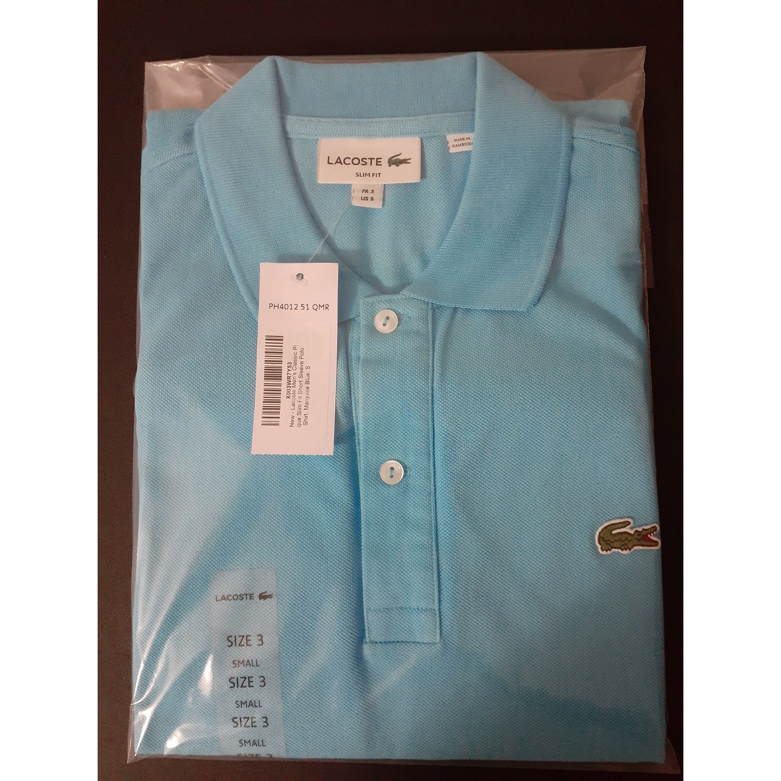Lacoste Lacoste Mens Men's Short Classic Pique Polo Shirt Blue S Size US S / EU 44-46 / 1 - 2 Thumbnail