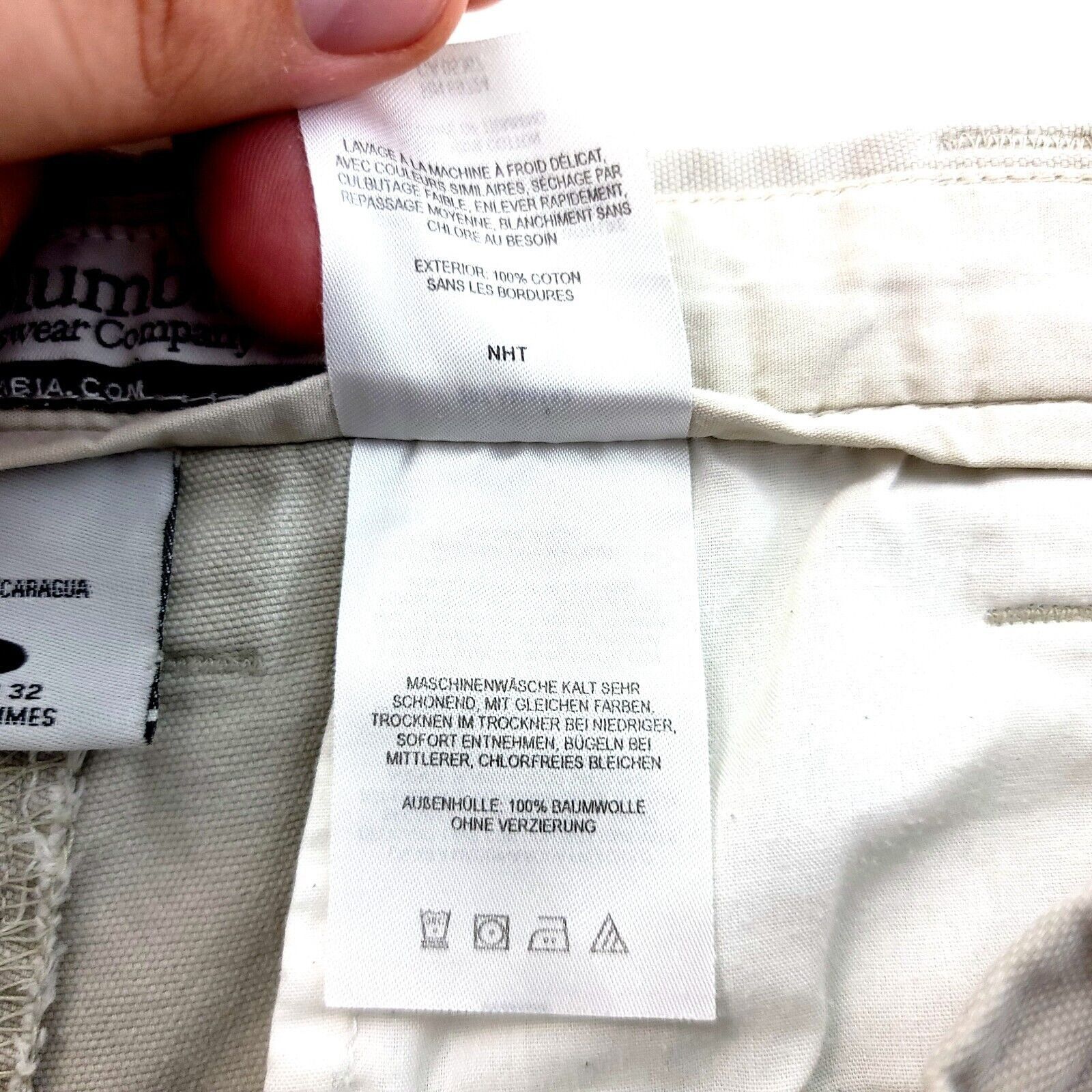 Columbia Columbia Cream Cotton Cargo Pocket High Rise Chino Pants 38/ Size US 34 / EU 50 - 8 Thumbnail