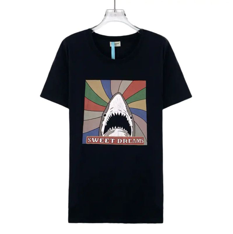 Yves Saint Laurent YSL Black Cotton Tee with Graphic Print 0089 Size L / US 10 / IT 46 - 1 Thumbnail