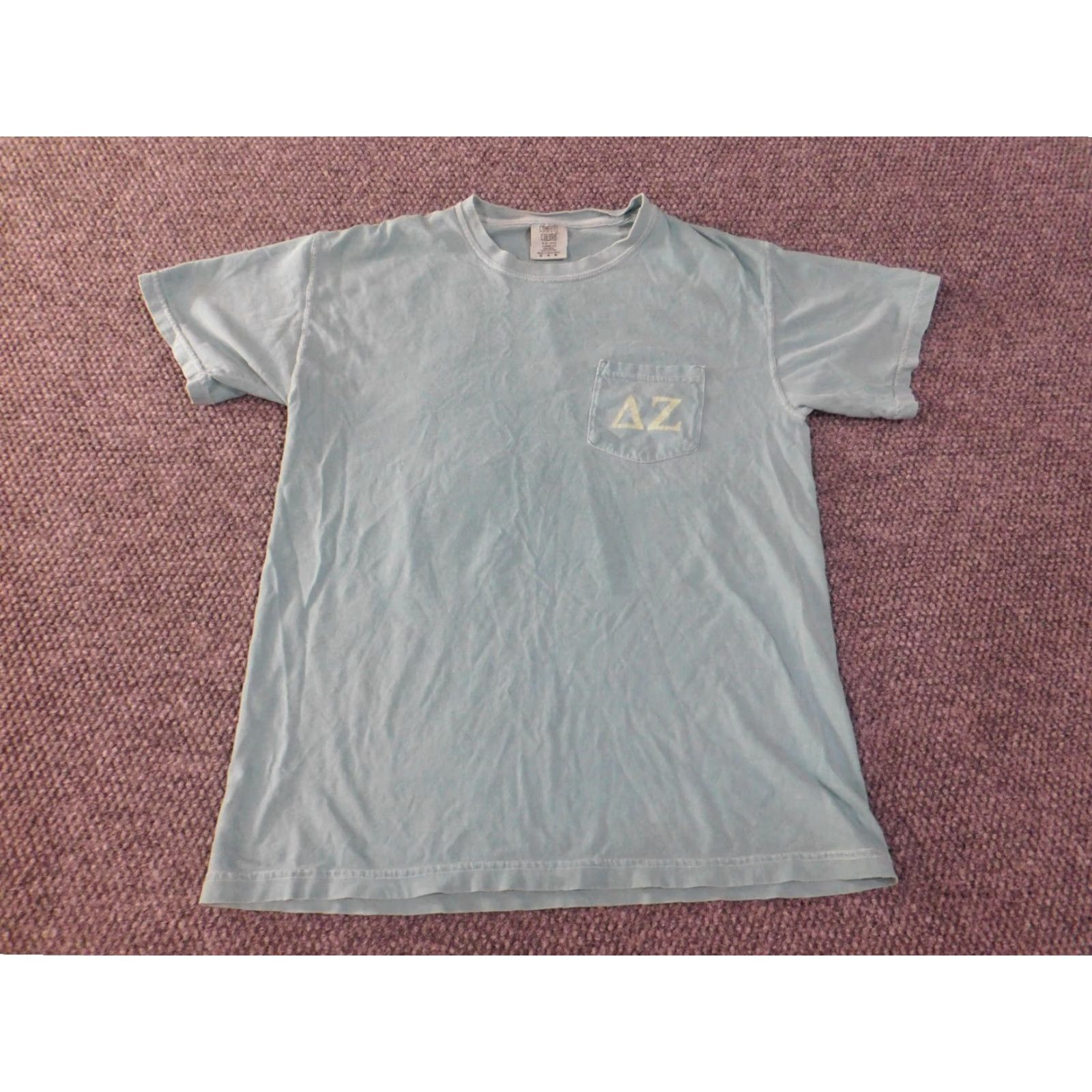 Comfort Colors Comfort Colors T-Shirt Mens Blue Delta Zeta Hamburgers Medium Regular Cotton Short Sleeve Crew Neck Logo Size US M / EU 48-50 / 2 - 2 Thumbnail