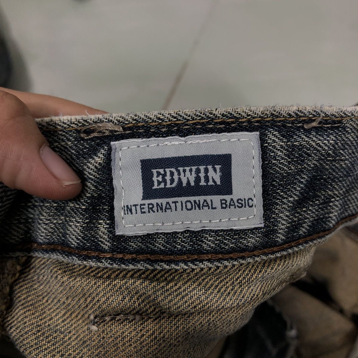 Japanese Brand 🔥90’s Vintage Edwin Distressed Denim Jeans Blue Tag Japan Size US 40 / EU 56 - 14 Thumbnail