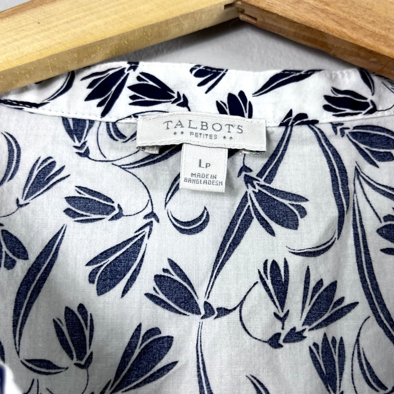 Talbots Women's Black and White Talbots Blouse LP Size L / US 10 / IT 46 - 4 Thumbnail