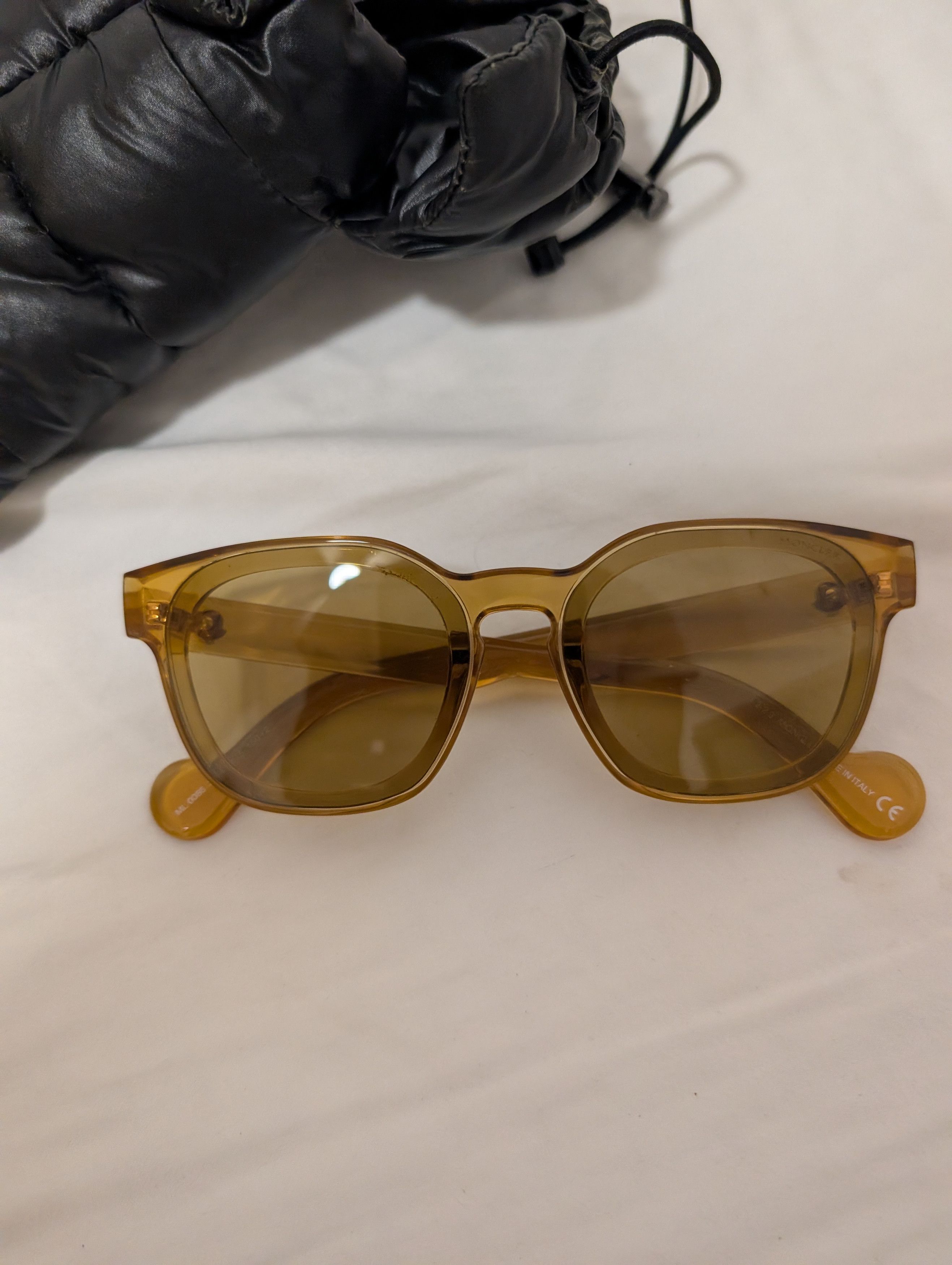 Moncler Moncler ML0086 39E SHINY YELLOW 57/15/150 UNISEX Sunglasses Size ONE SIZE - 2 Thumbnail