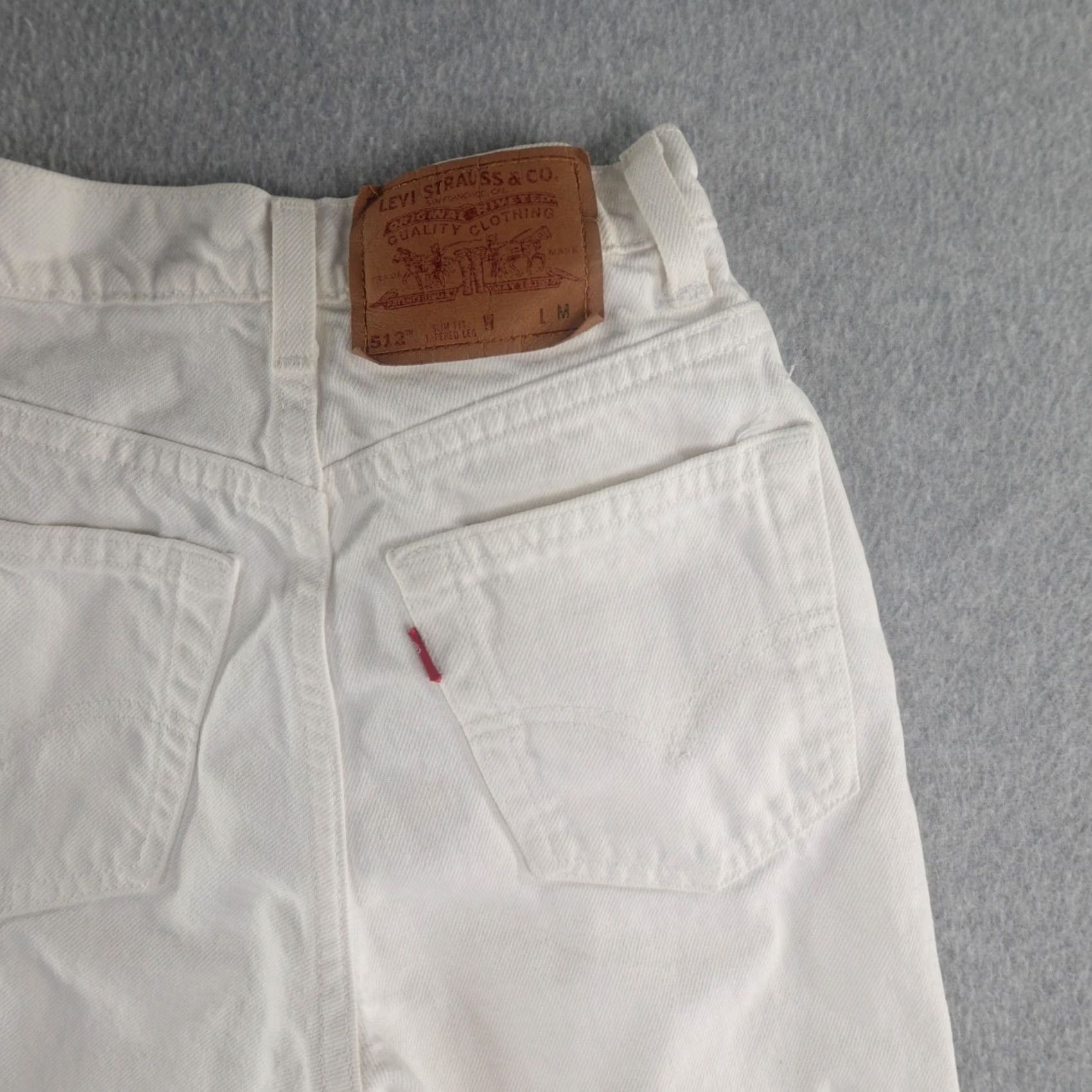 Levi's Levi’s Jeans Womens 3 (3X30) White Slim Tapered Leg 5-Pocket 100% Cotton Denim Vintage M Slim Fit Regular 512 Jeans Mens Womens Girls Size 26" / US 2 / IT 38 - 6 Thumbnail
