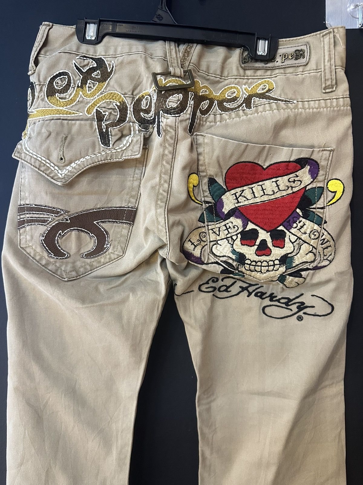 Ed Hardy × Kanye West × Vintage ED HARDY REDPEPPER Size US 30 / EU 46 - 2 Thumbnail