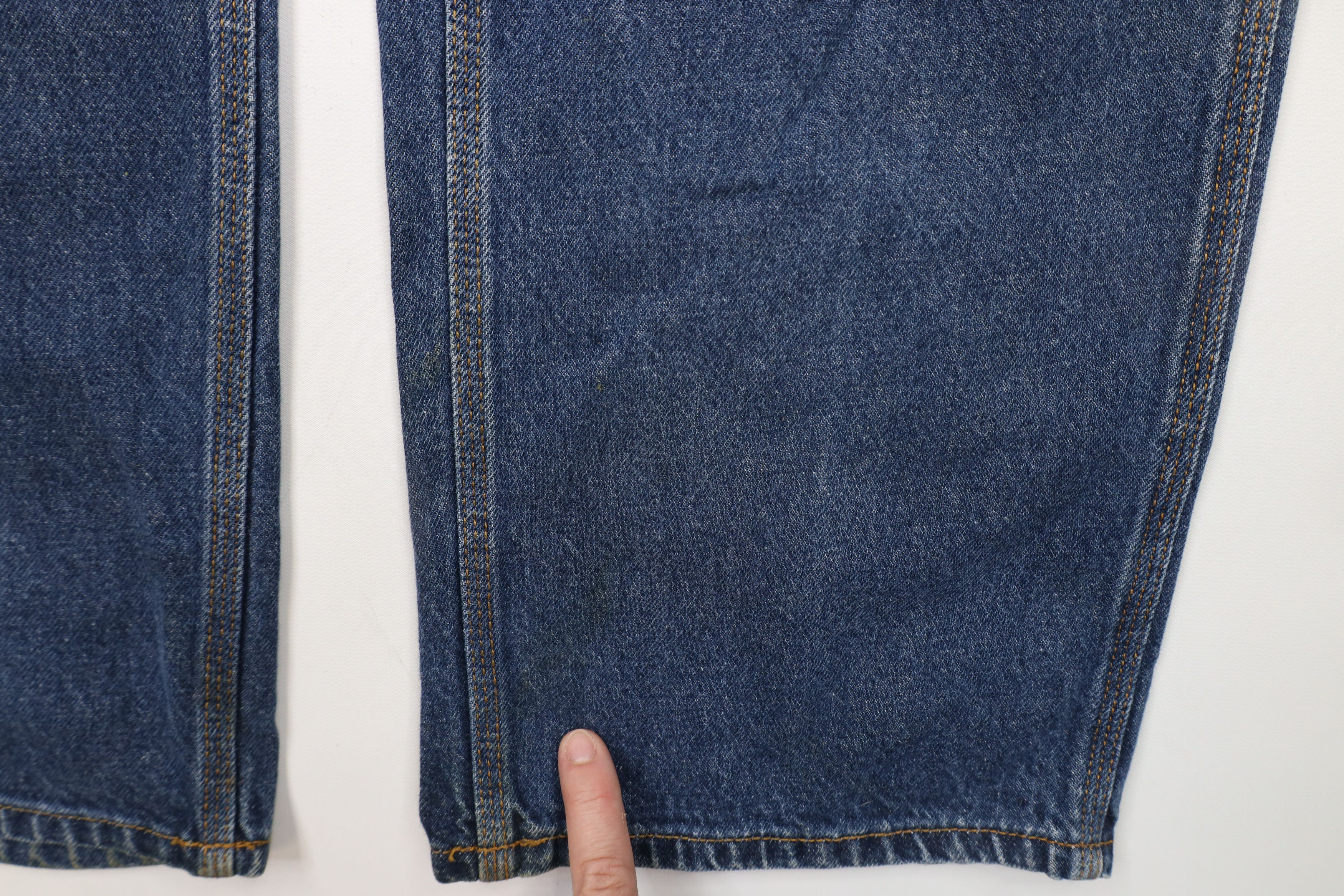 Calvin Klein × Vintage Vintage 90s Calvin Klein Spell Out Wide Leg Dungaree Jeans Size US 31 - 8 Thumbnail