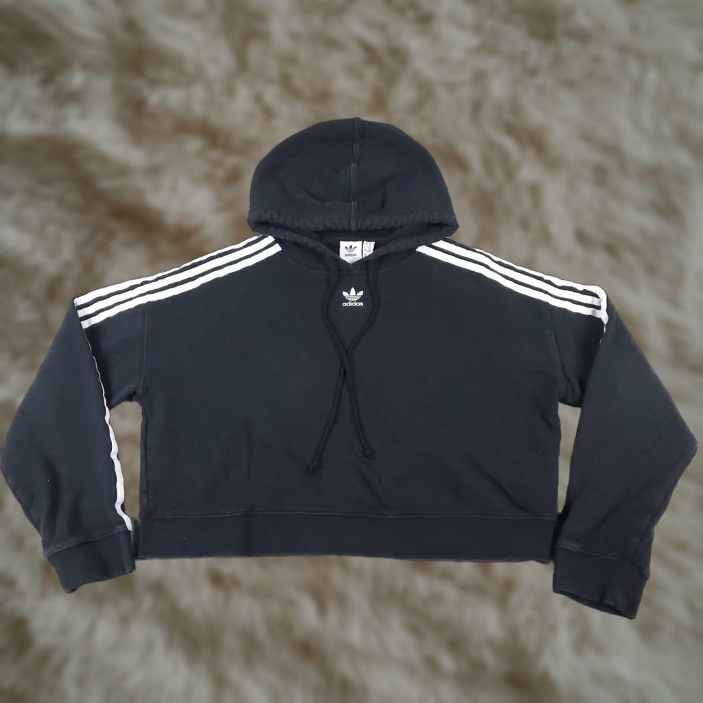 Adidas VINTAGE Adidas Womens Hoodie Pullover Sweatshirt Casual Activewear Black Medium Fit Logo Size M / US 6-8 / IT 42-44 - 1 Thumbnail