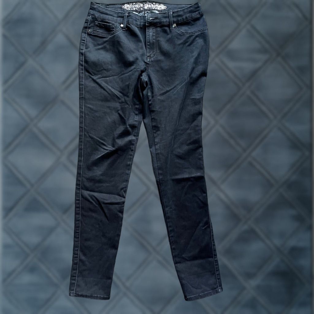 Express VINTAGE Express Stella Cotton Blend Jean Leggings Women's Size 8 Cropped Denim Blue Easy Care Size 30" / US 8 / IT 44 - 1 Thumbnail